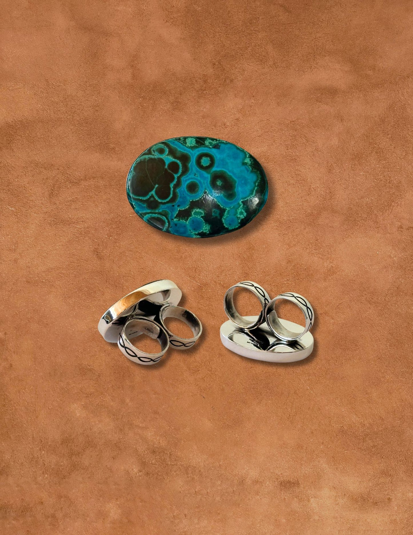 Navajo Made Azurite Malachite Ring