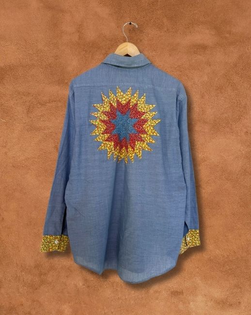 Vintage 70s Appliqué Western Shirt