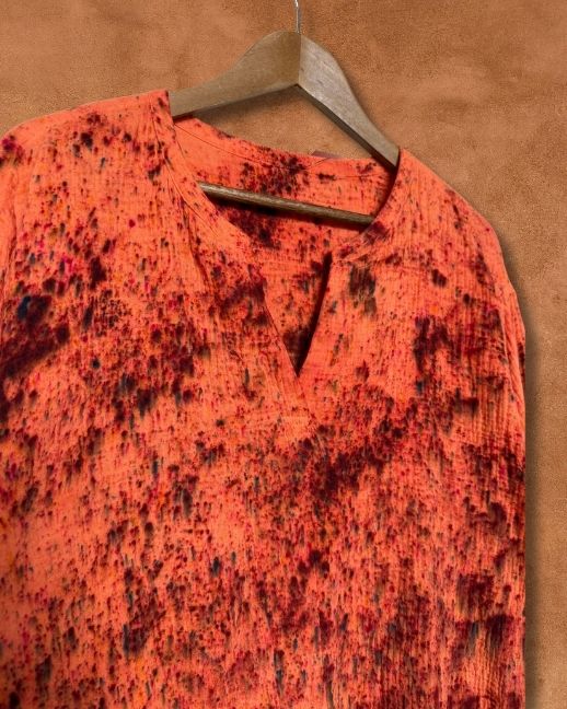 Upcycled Vintage Gauze Top