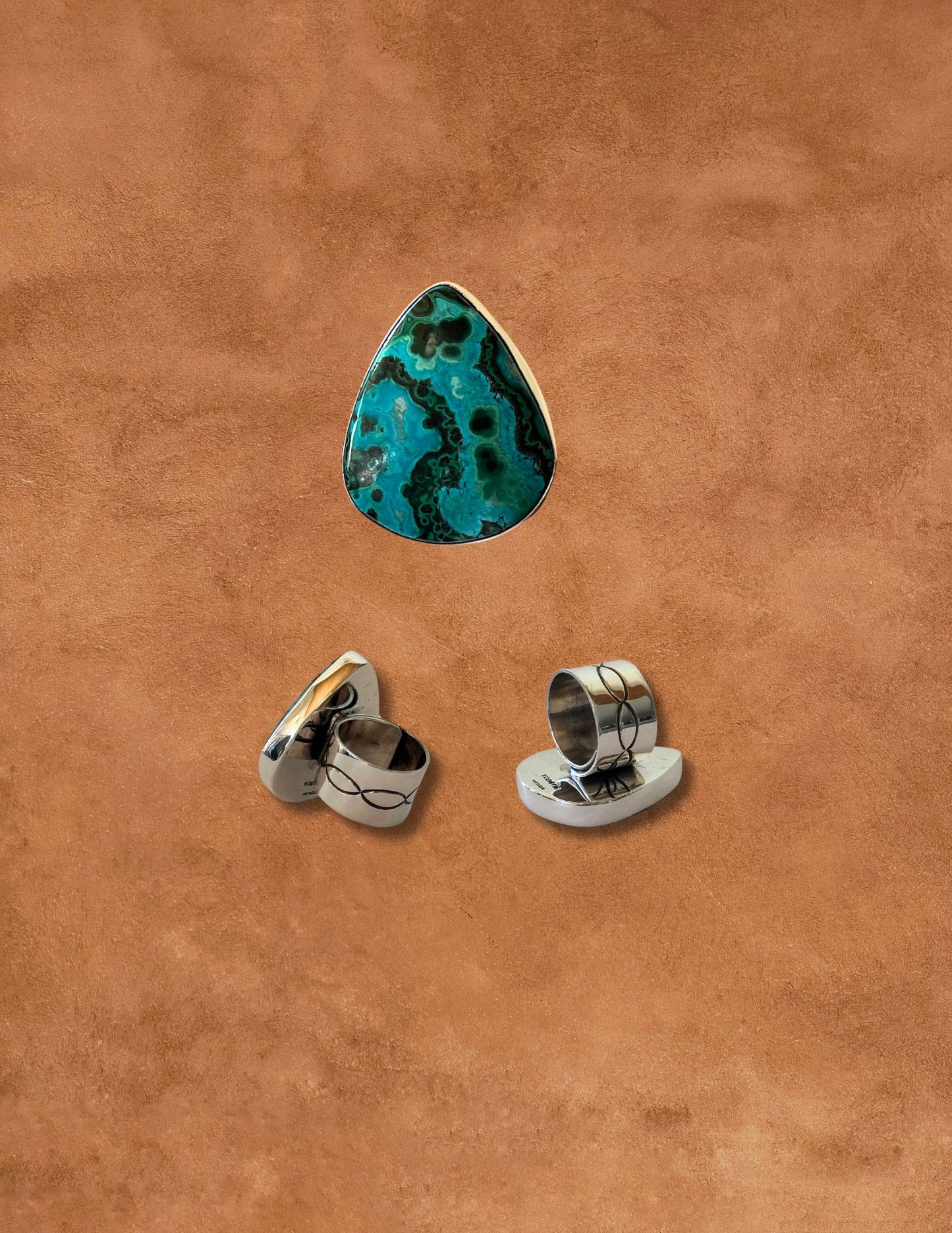 Navajo Made Azurite Malachite Ring