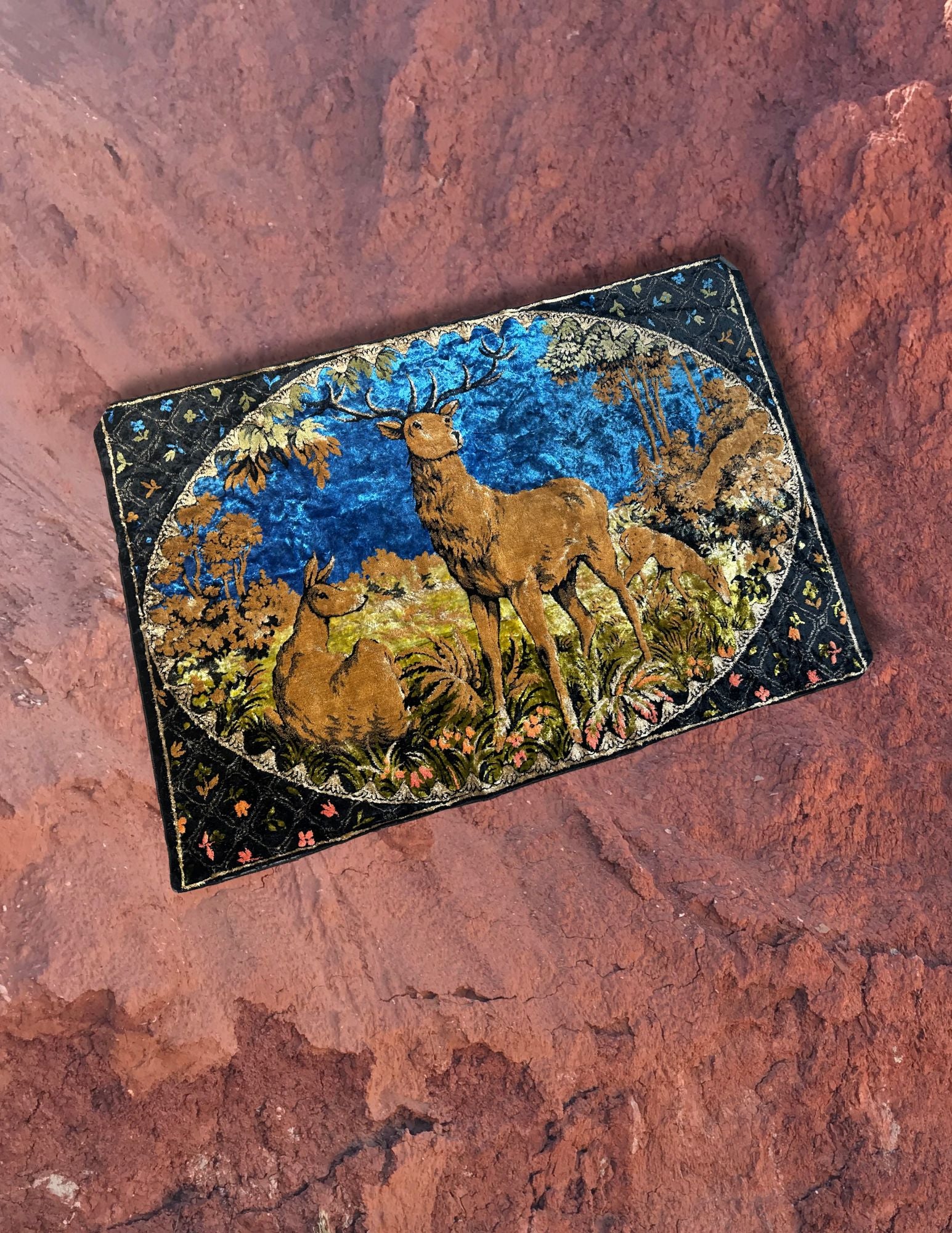 Vintage Deer Tapestry Rug