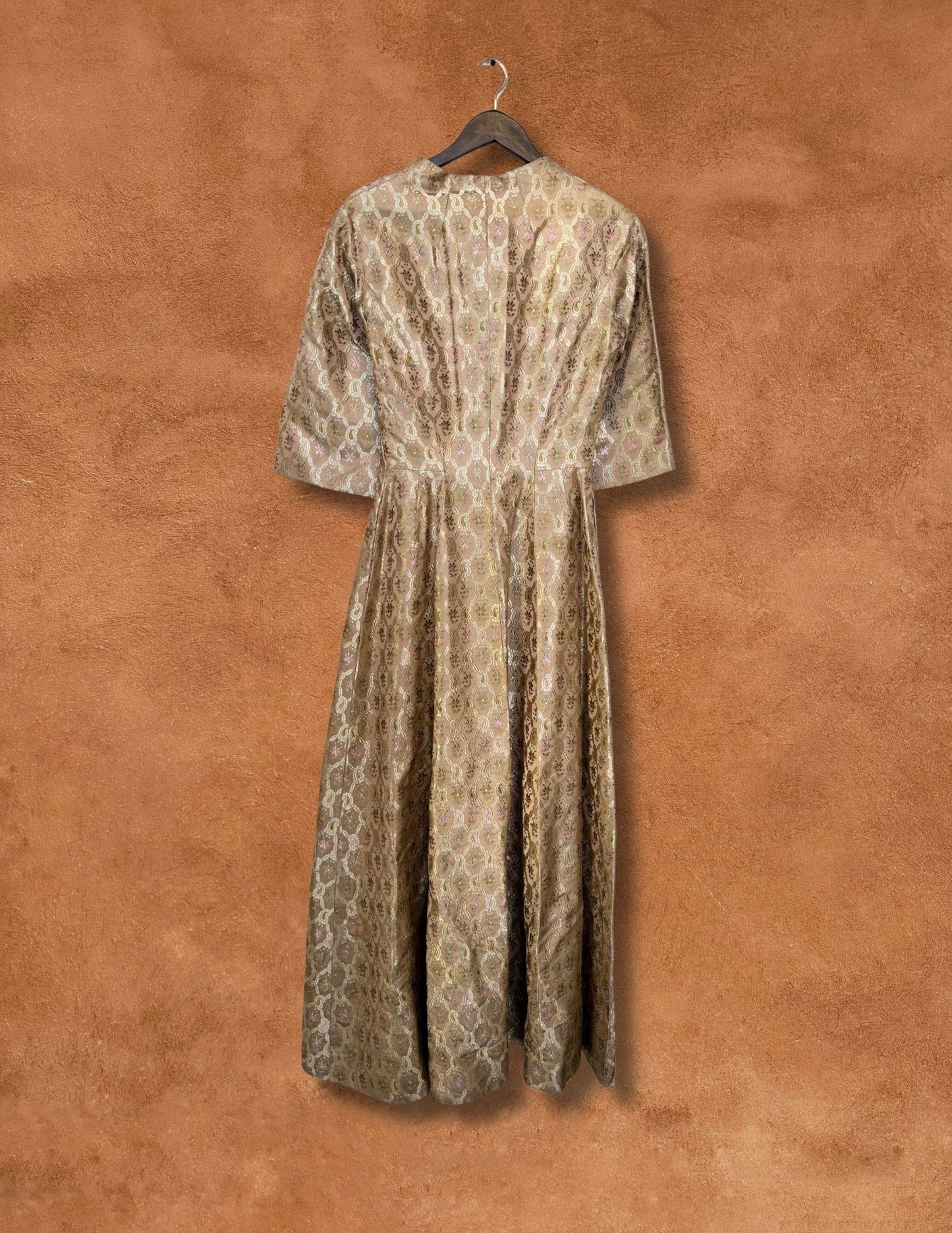Vintage 60s Handmade Brocade Jacket 36 x 59