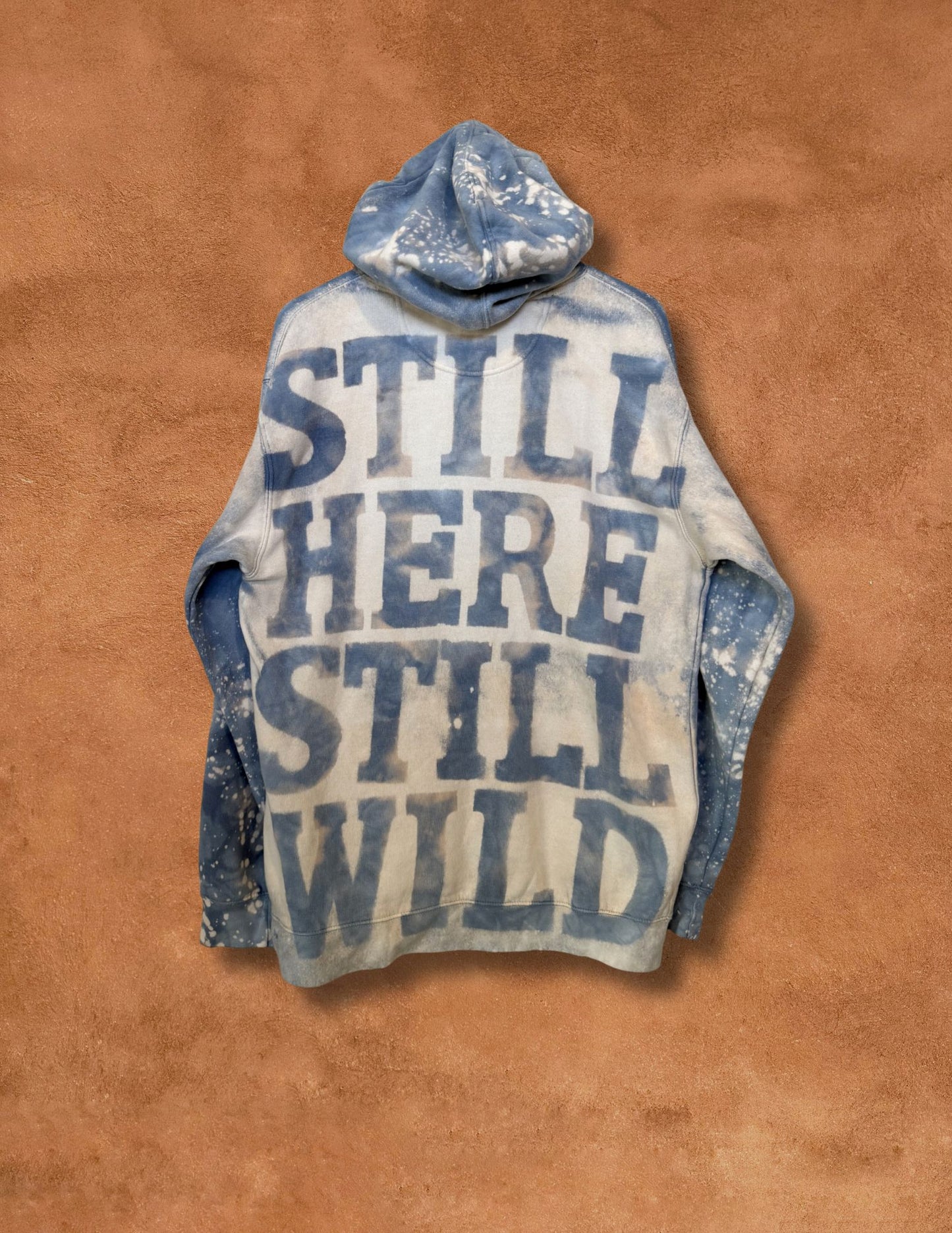 Upcycled Vintage Hoodie- Snow Leopard 48 x 31
