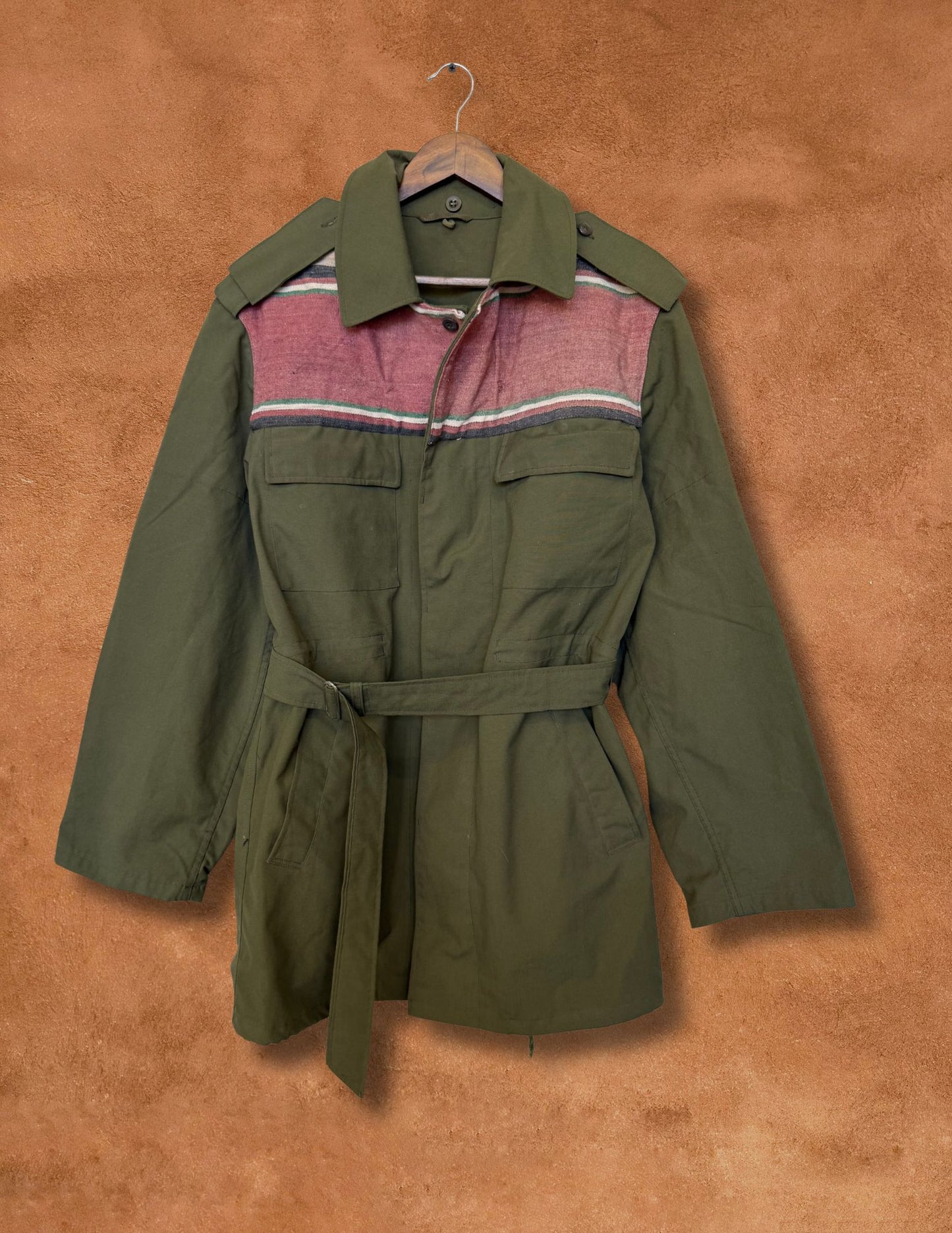 Upcycled Military Field Jacket — Midcentury Blanket Edition F