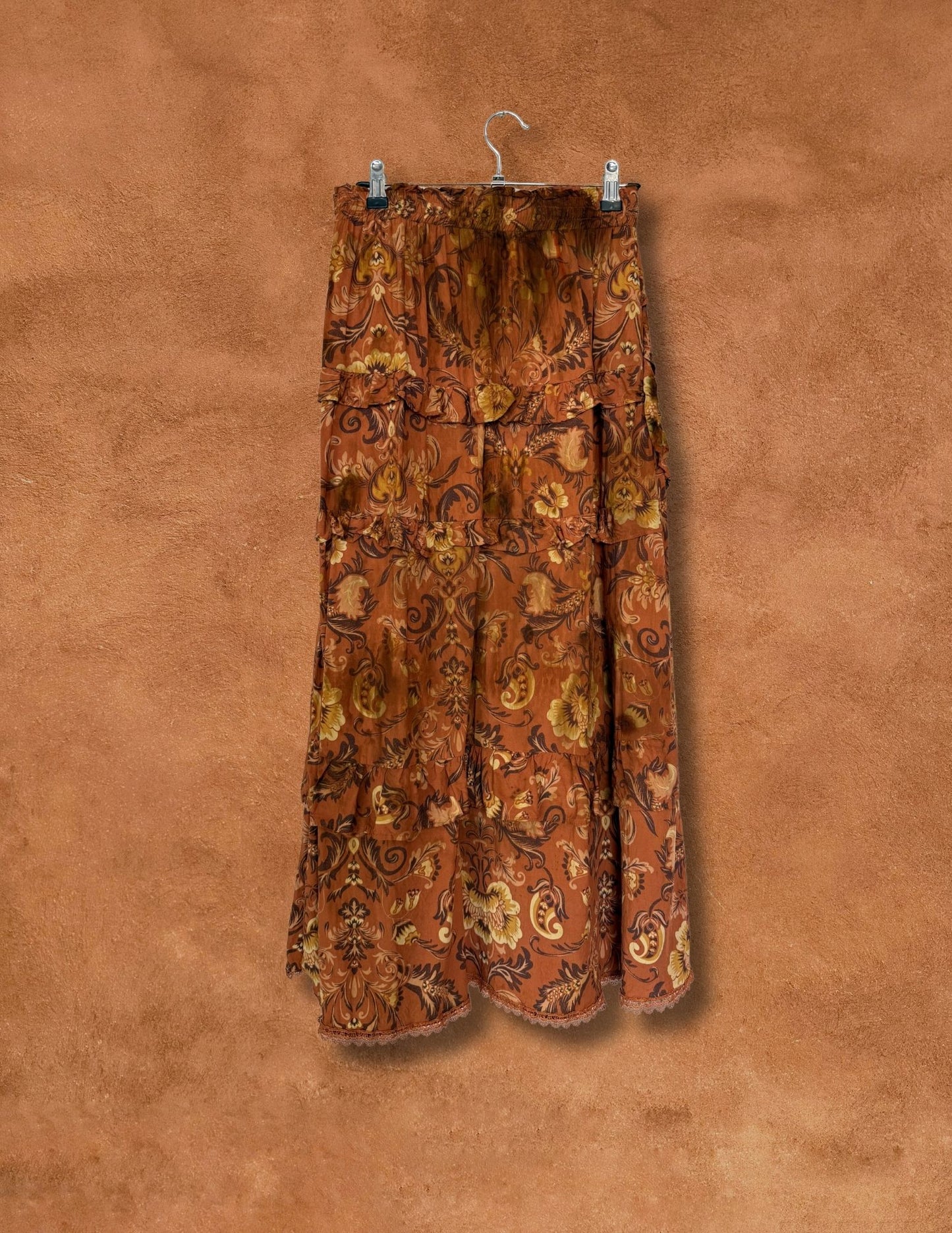 Upcycled Vintage Floral Skirt 26 x 35