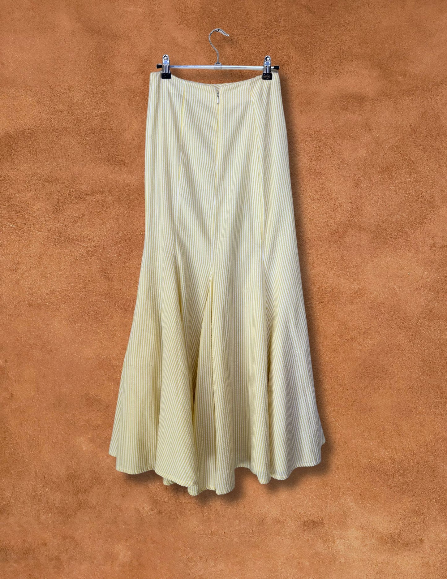 Vintage Norma Kamali Seersucker Trumpet Skirt