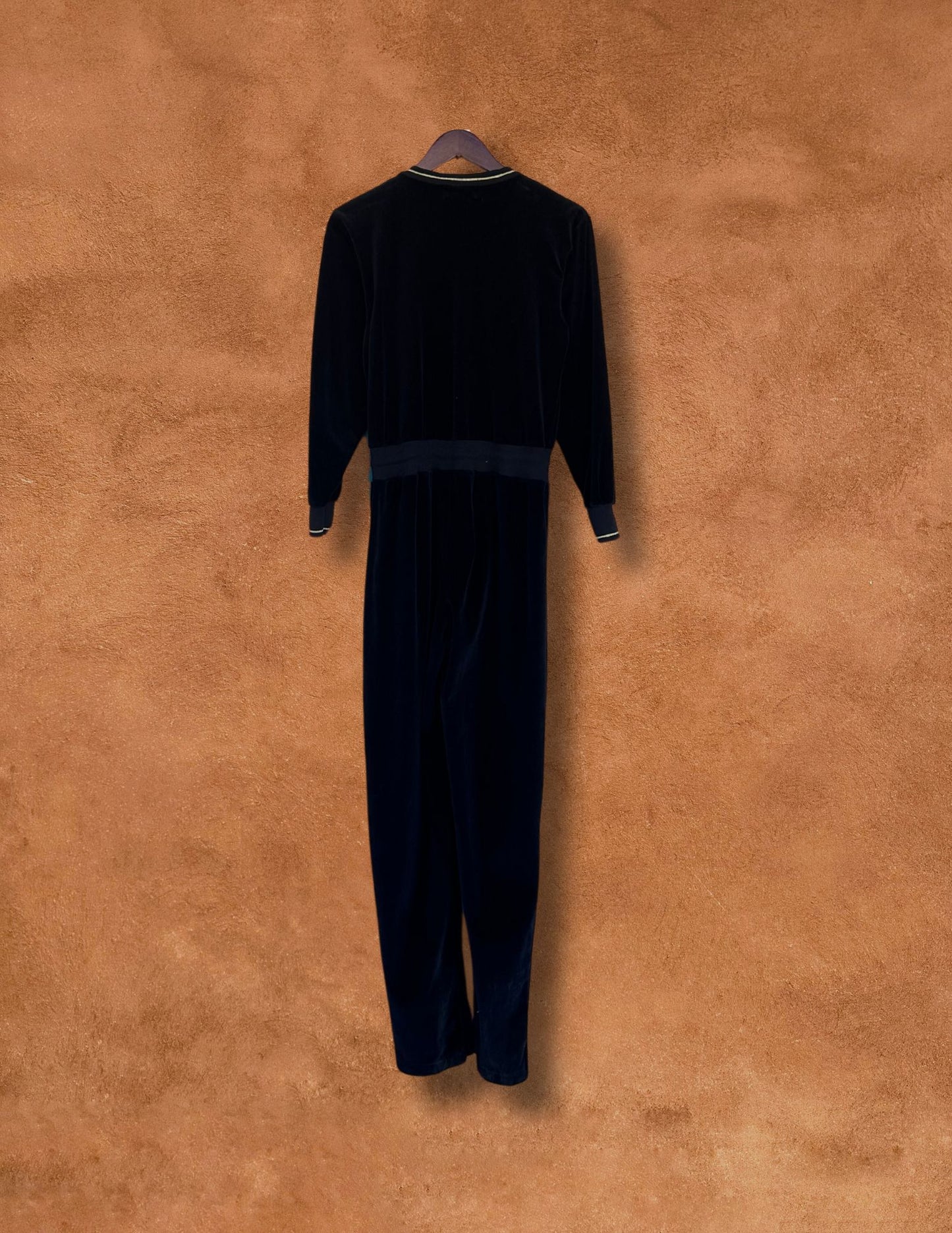 Vintage 80s Velour Jumpsuit