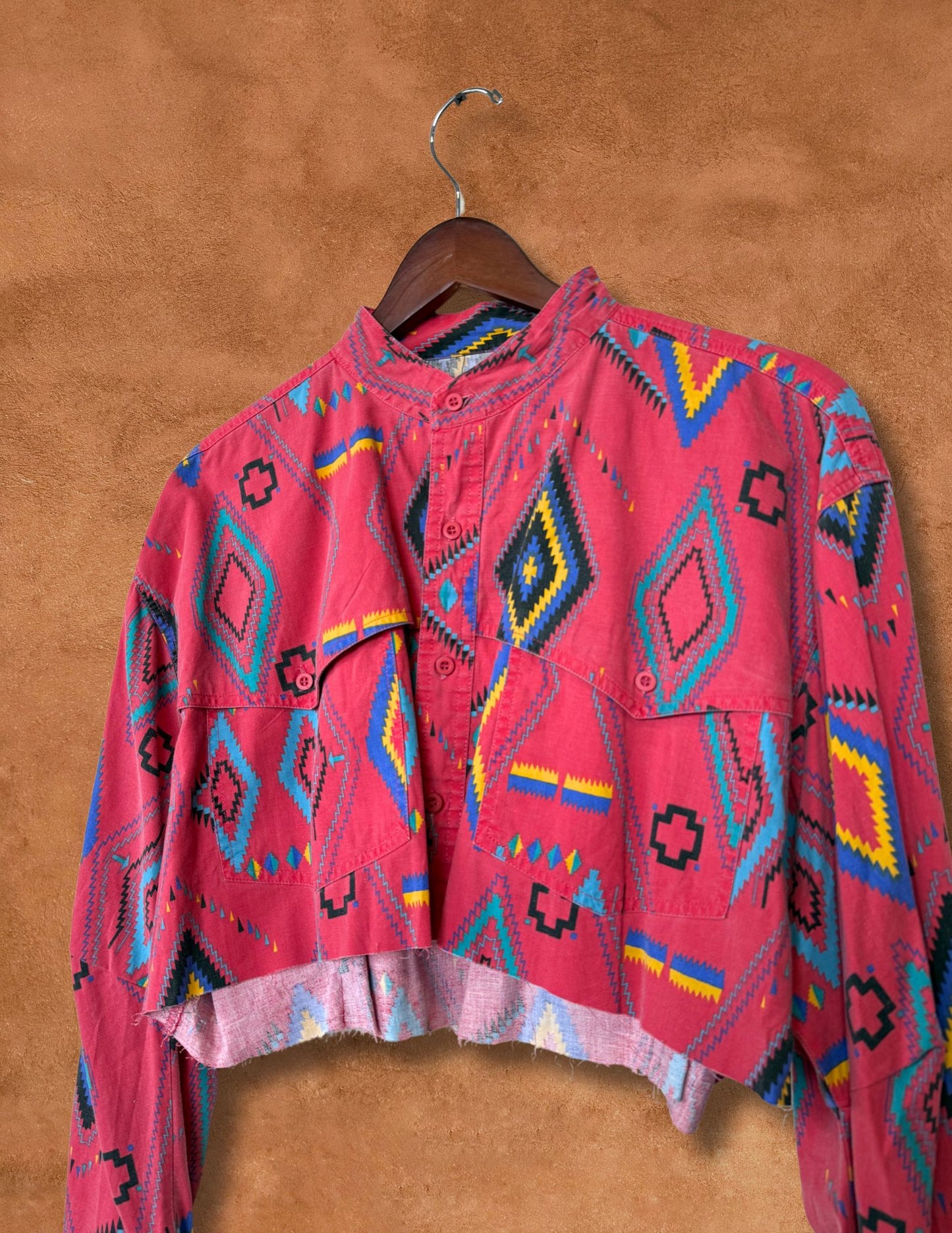 Upcycled Vintage Cropped Western Shirt