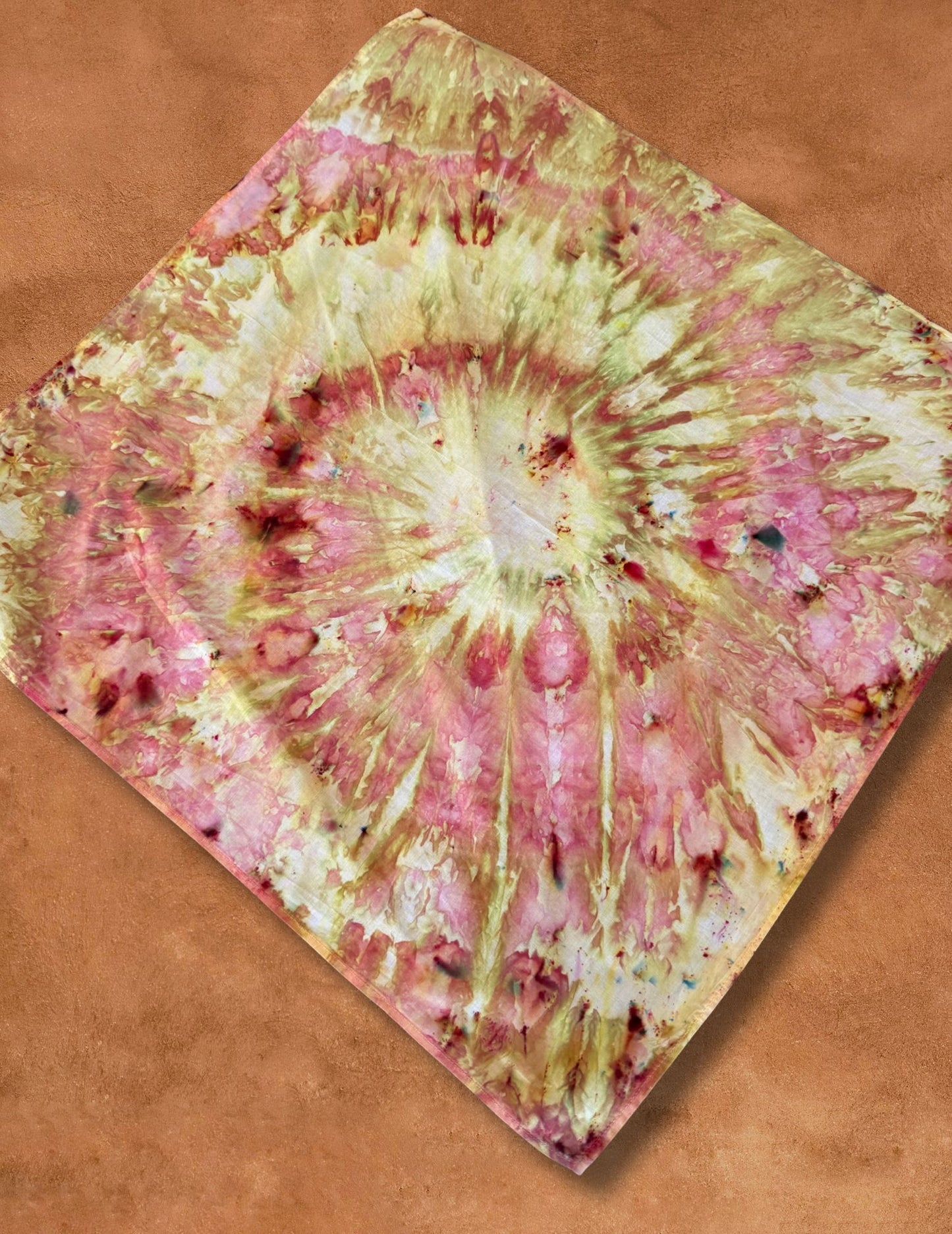 Limited Edition Hand Dyed Organic Cotton Bandana -Ice Sunrise