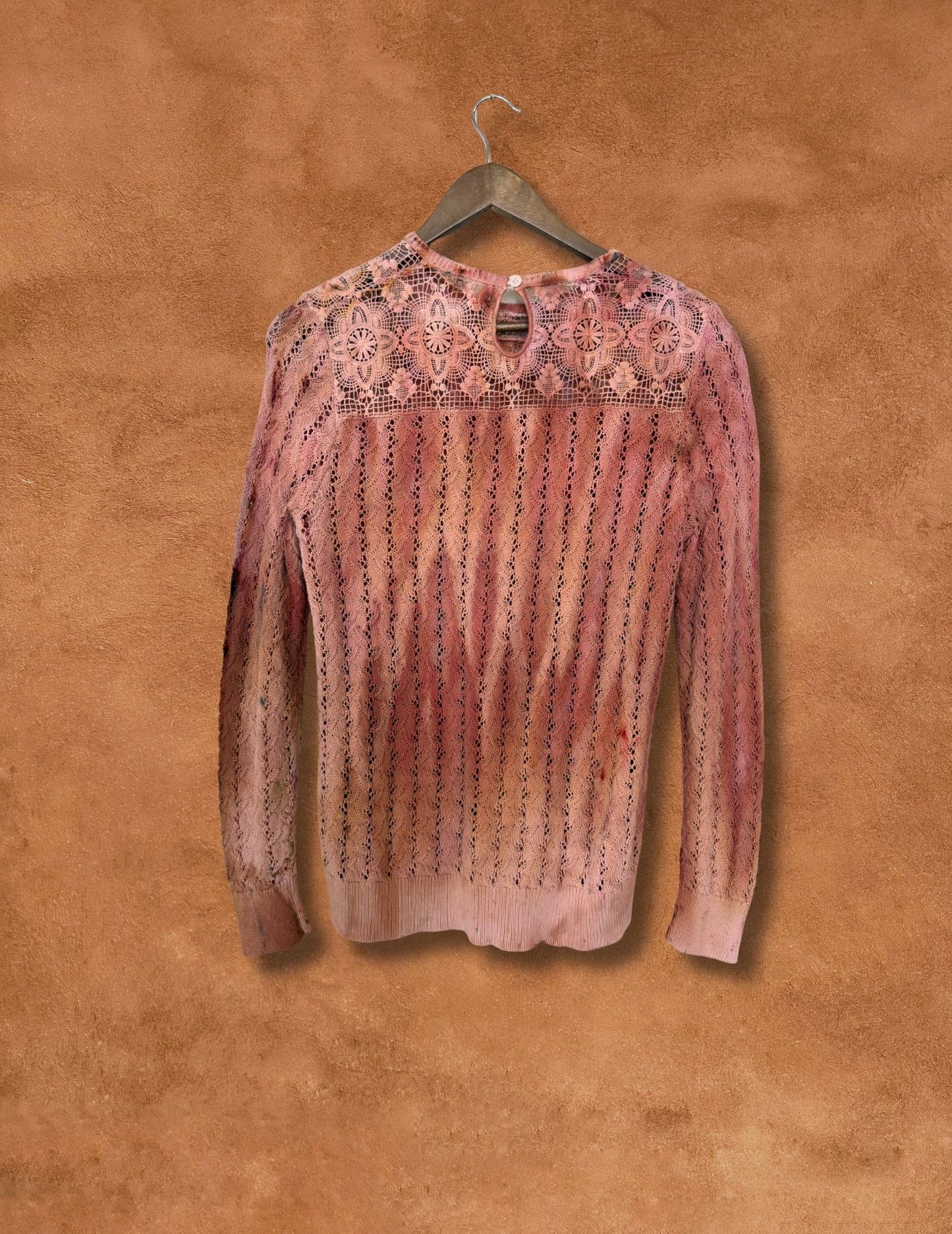 Upcycled Vintage Crochet Sweater 36 X 24