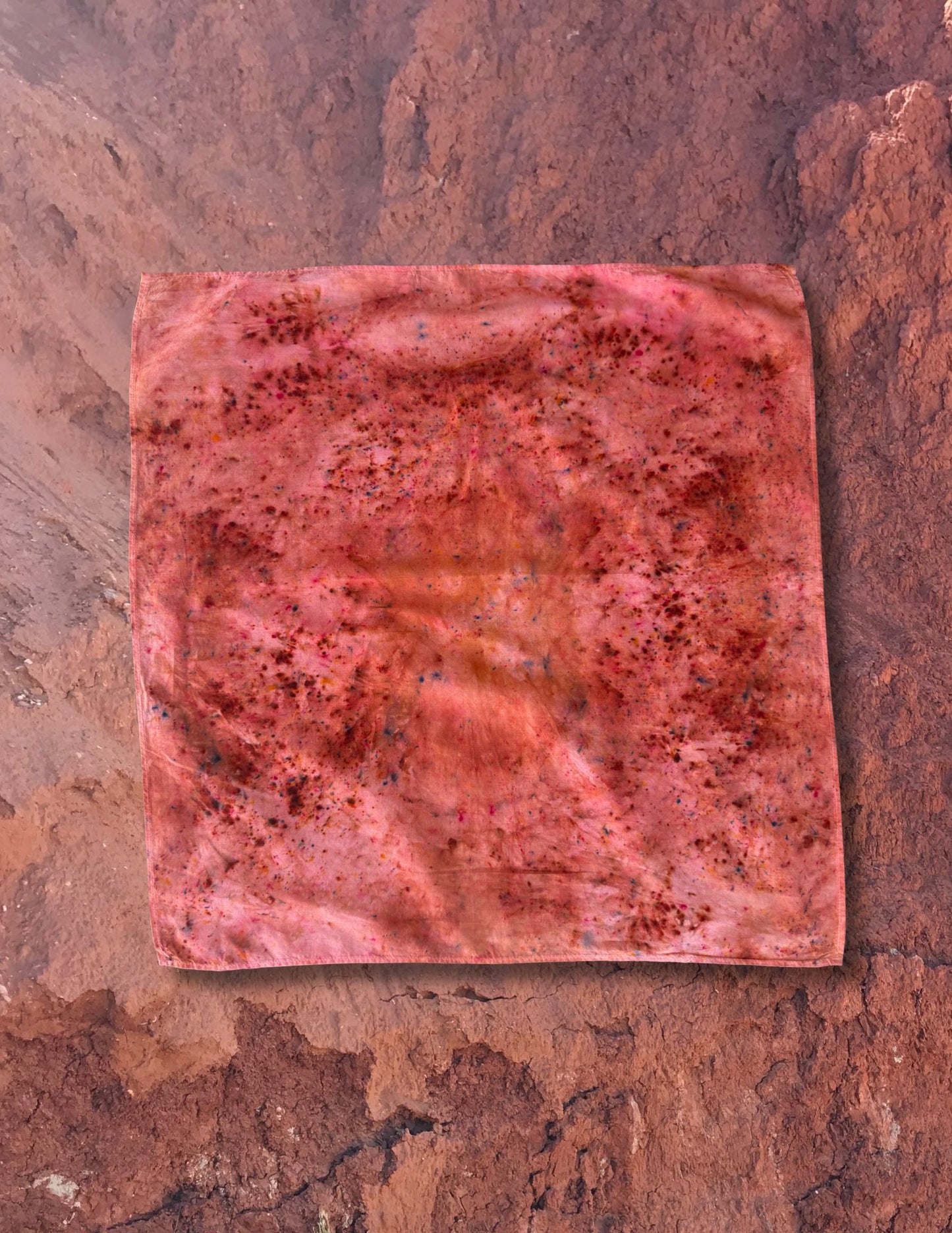 Limited Edition Hand Dyed Organic Cotton Bandana -Desert Mesa