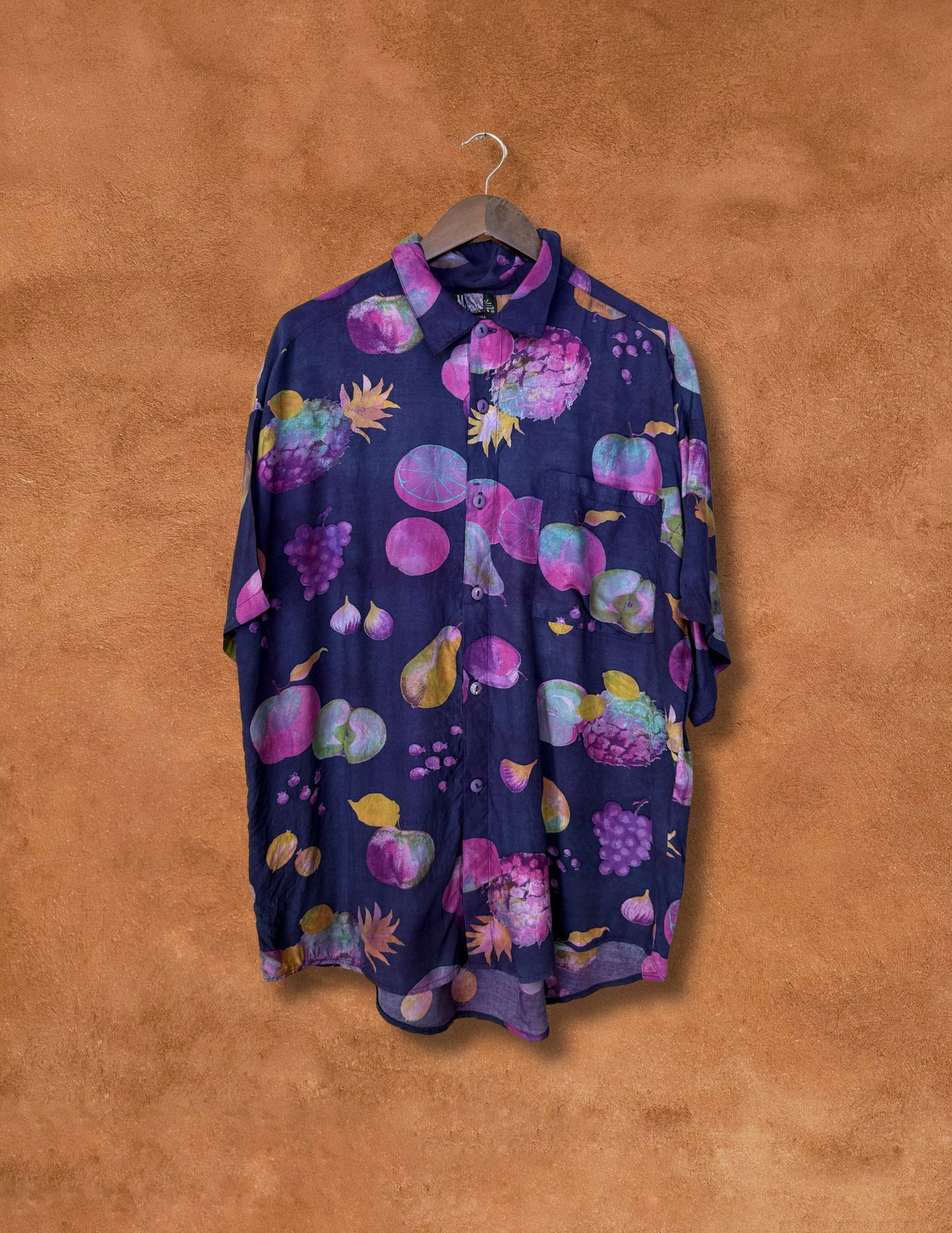 Upcycled Vintage 80s Tutti Frutti Shirt 50 x 30