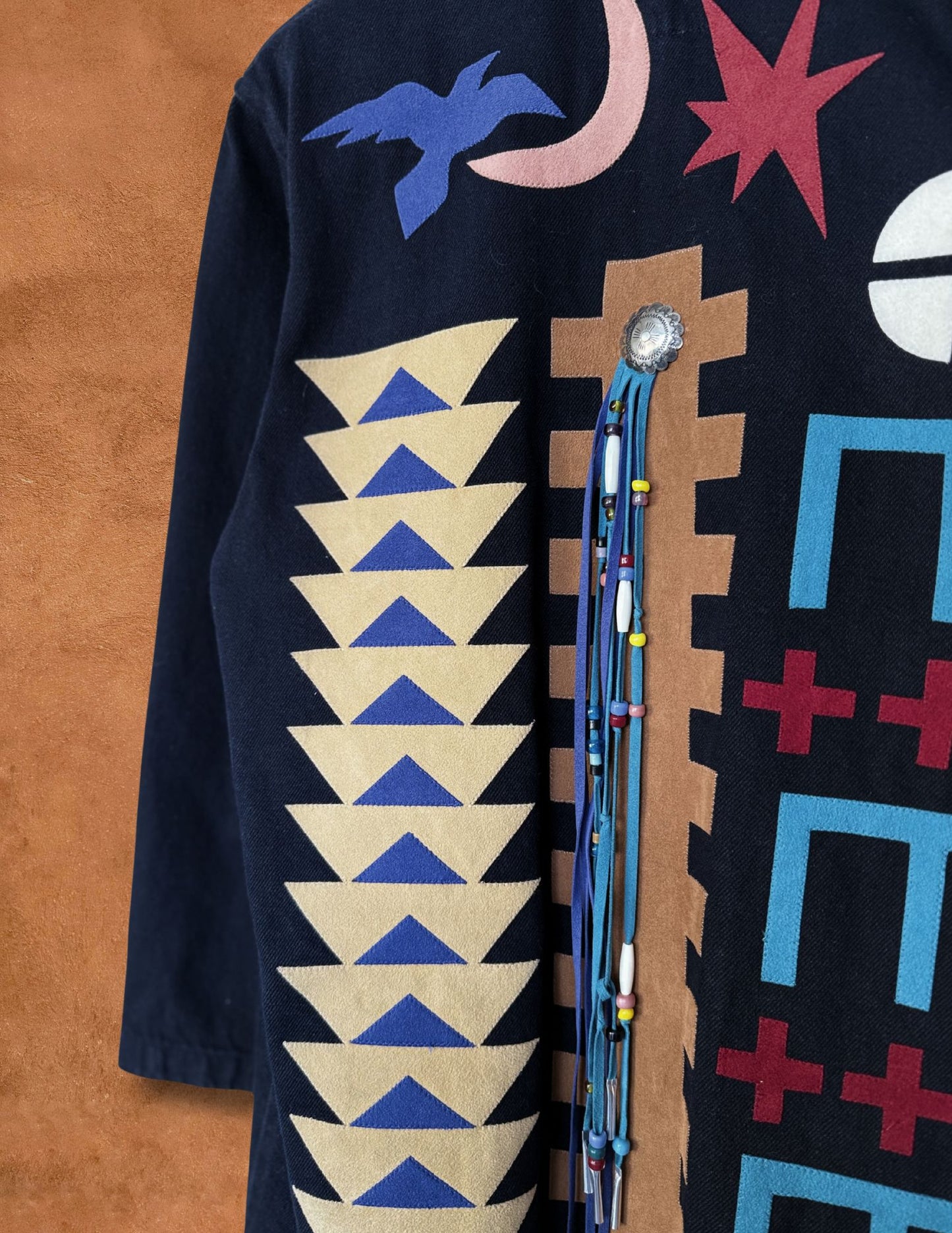 Rare Vintage 80s Applique Jacket 44 x 31