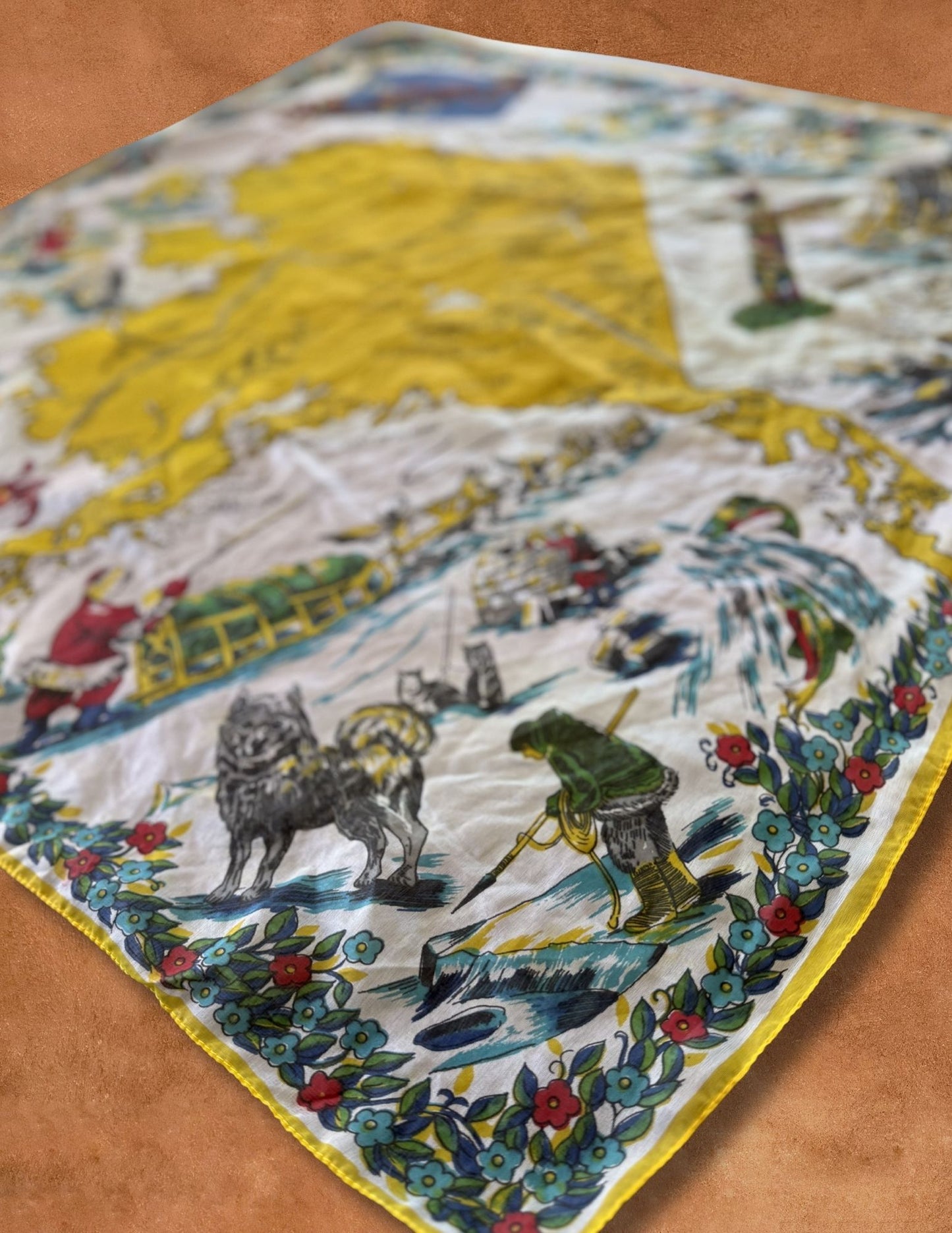 Vintage 50's Alaska Chiffon Scarf