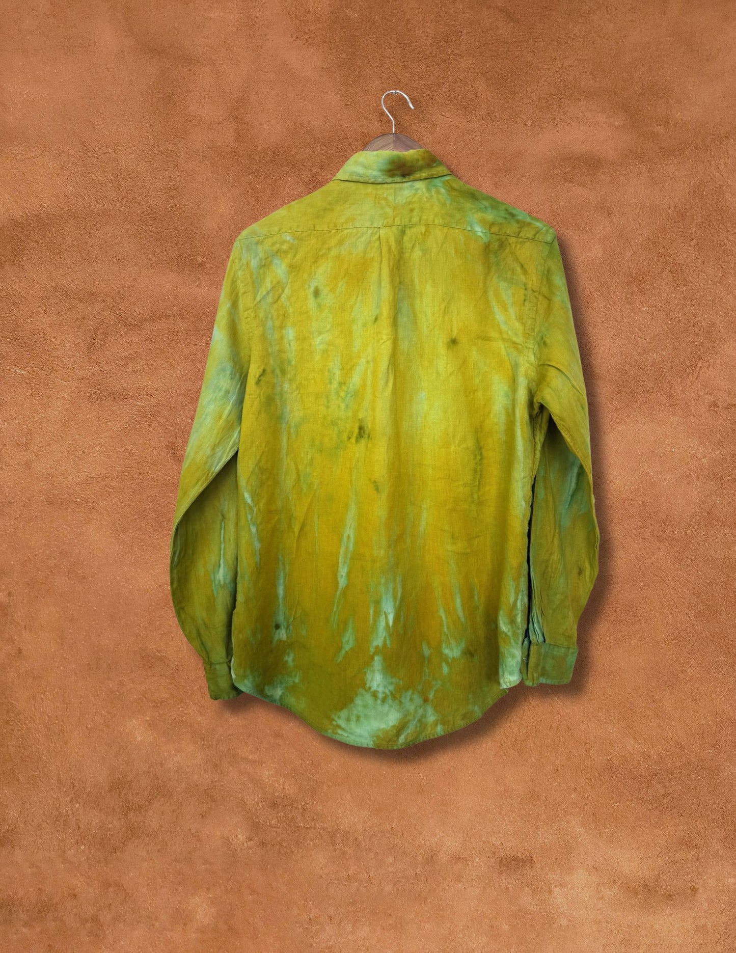 Upcycled Vintage Linen Menswear Shirt 44 x 29