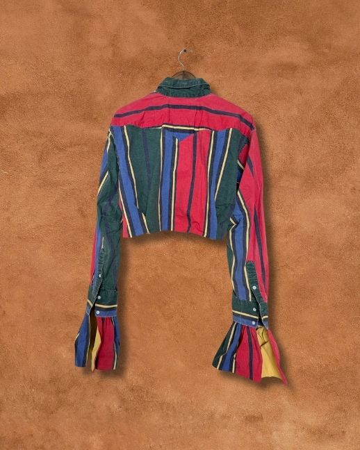 Upcycled Vintage Cropped Western Shirt