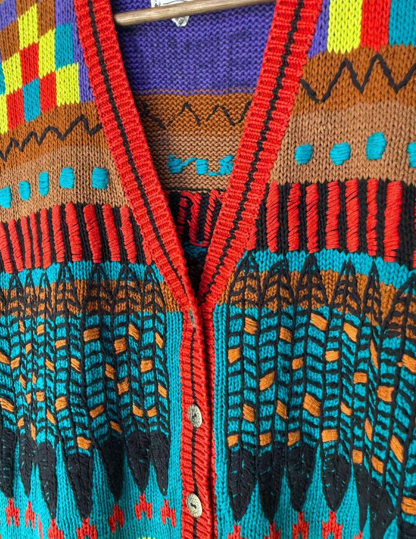 Vintage 80s Sweater Vest 42 x 26