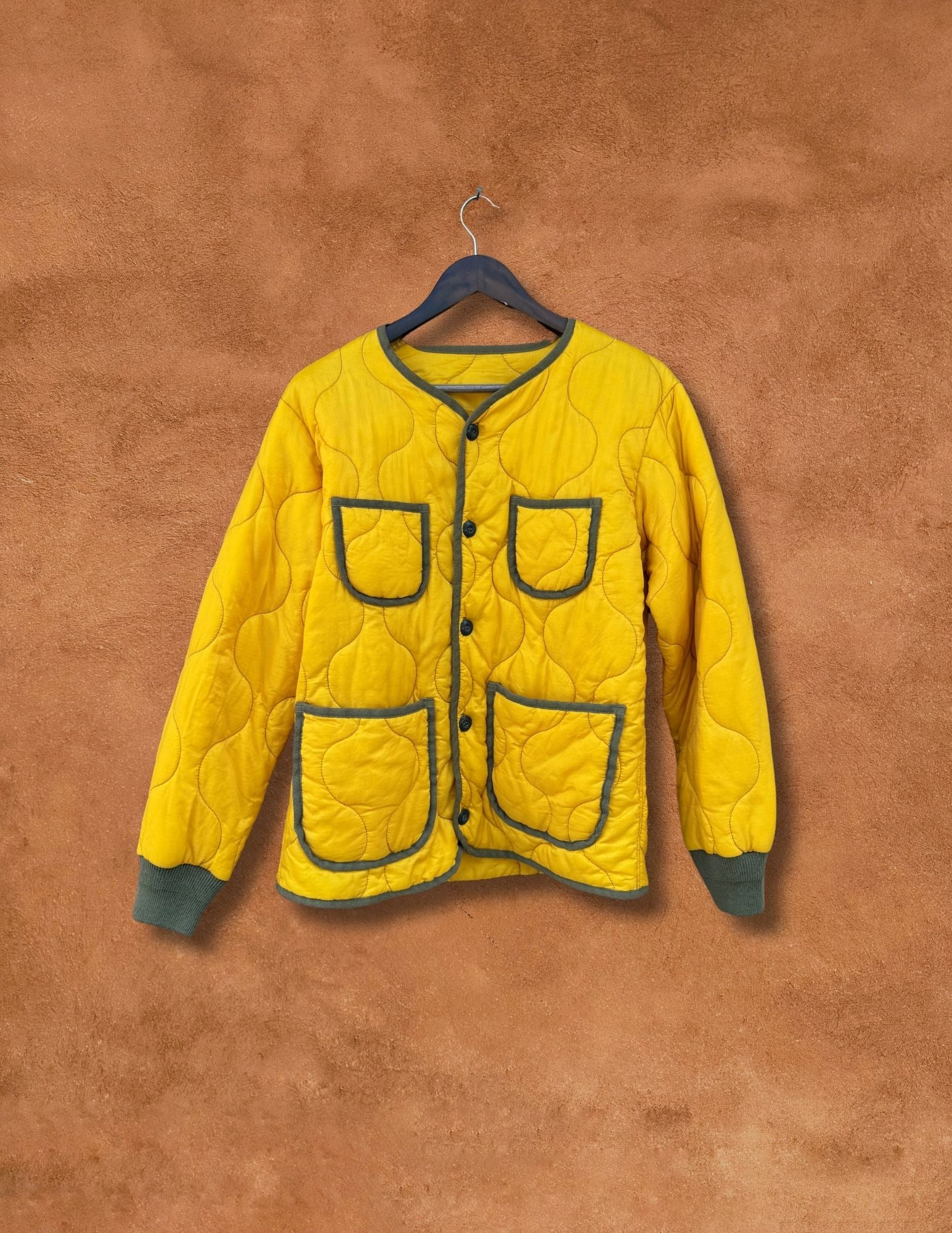 Vintage Military Quilted Cardigan