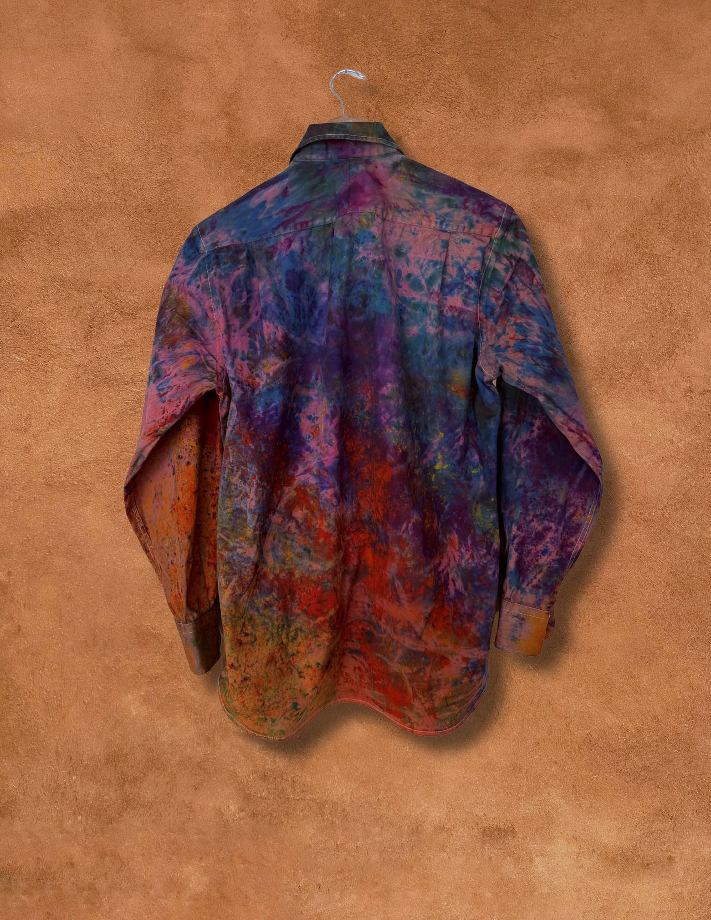 Upcycled Vintage Rainbow Shirt 44 x 27