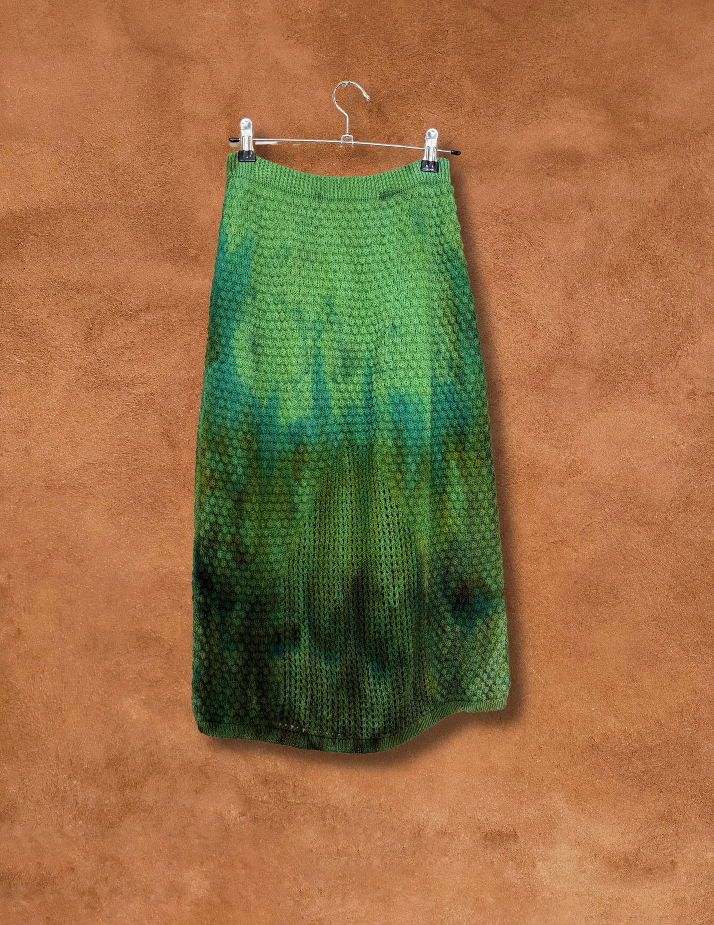 Vintage 80s Knit Hand Dyed Skirt