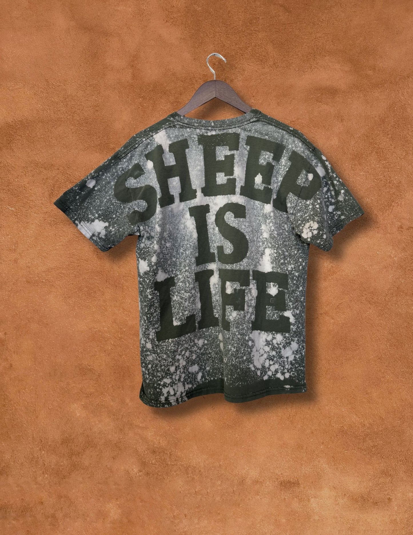 Upcycled Vintage Tee- 44 x 27 Sheep is Life
