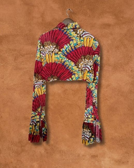 Upcycled Vintage Cropped Western Shirt