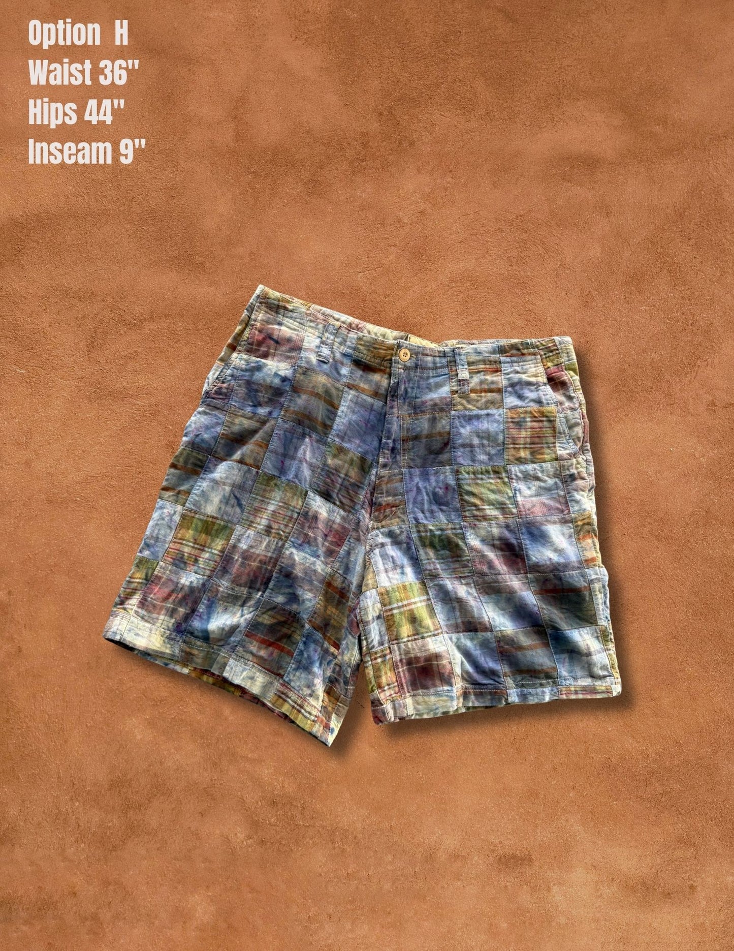 Upcycled Vintage Madras Plaid Shorts- 30/32/34/36