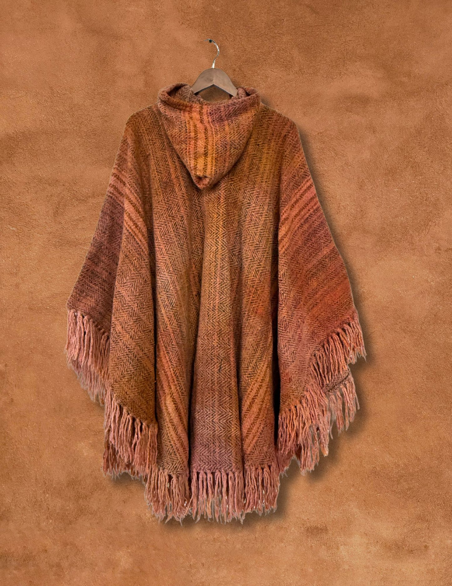 Upcycled Vintage Wool Hooded Poncho