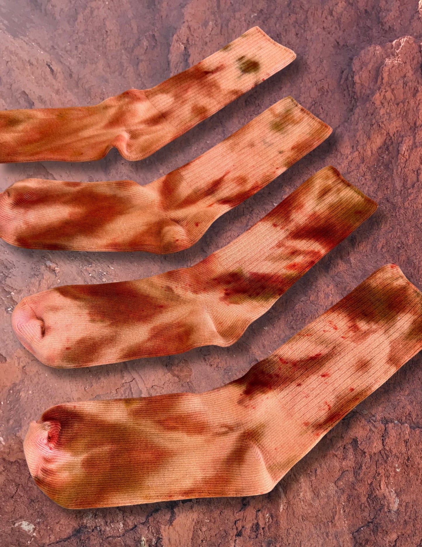 Limited Edition Hand Dyed Softest Socks- Lava Flow
