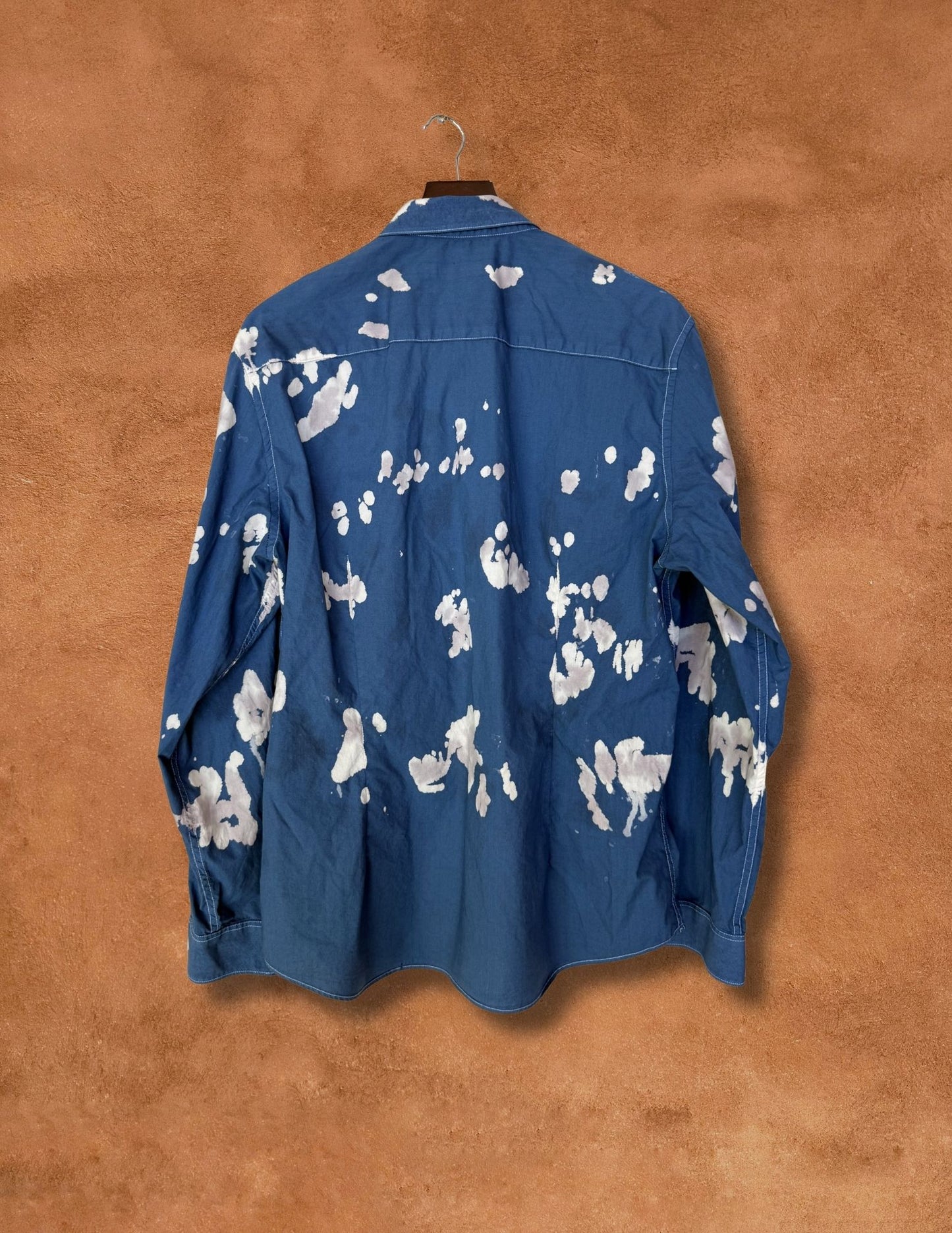Upcycled Vintage Menswear Shirt 46 x 30 Cloud 12