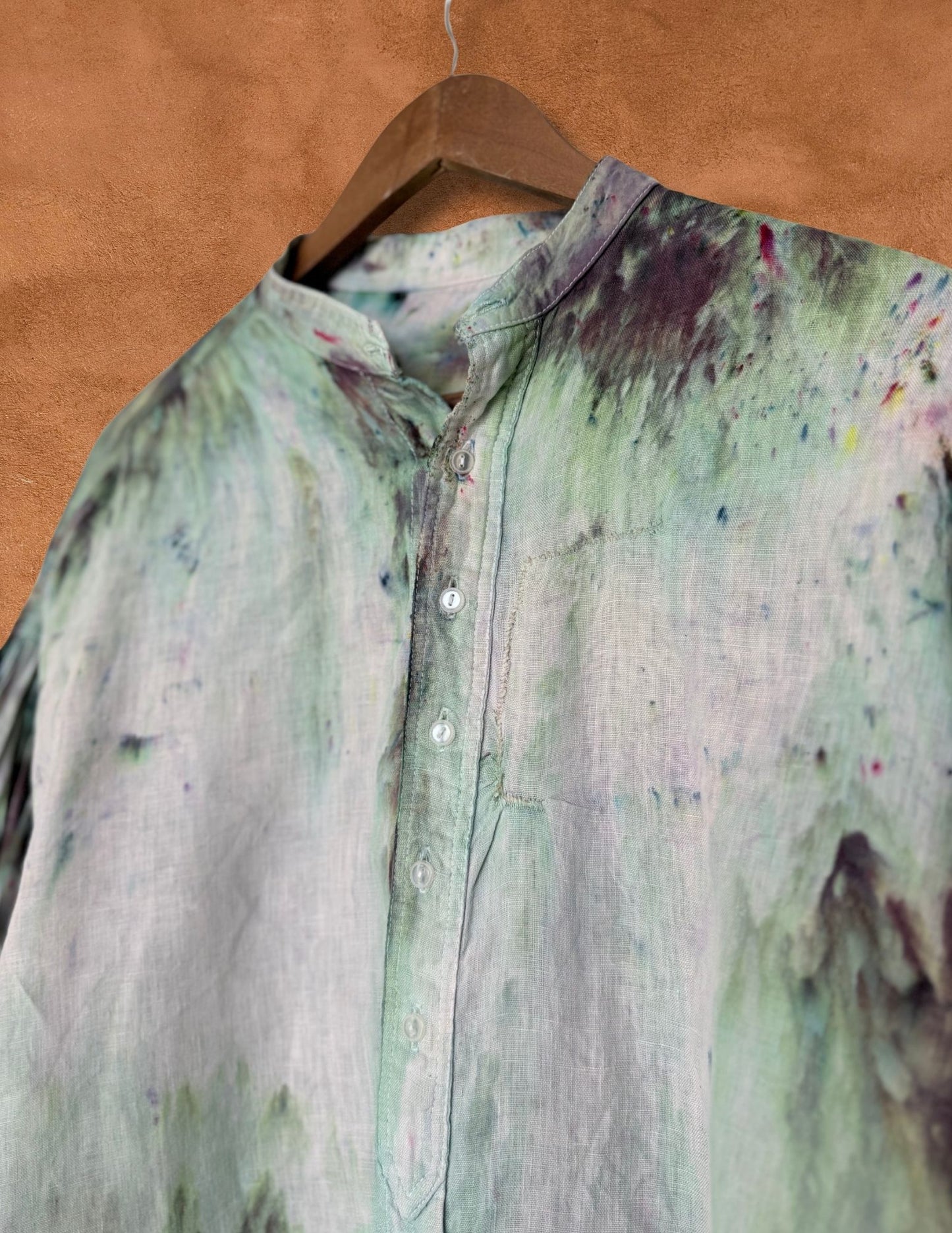 Upcycled Vintage Midcentury Linen Shirt