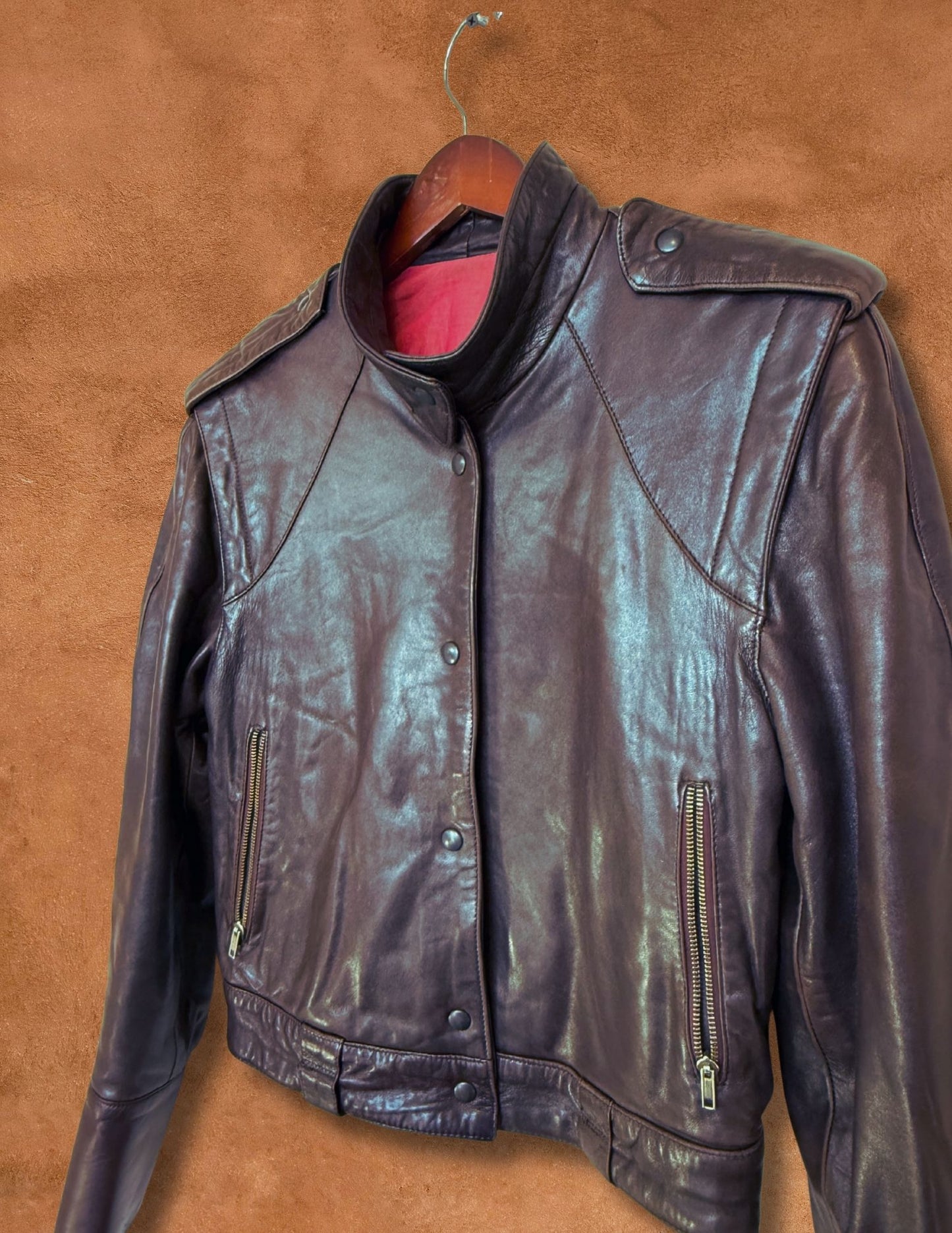 Vintage Armani 80s Leather Jacket