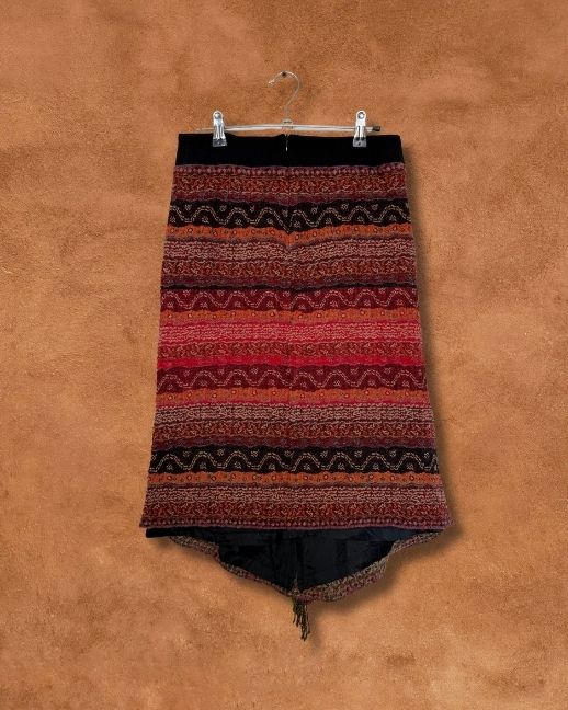 Vintage 80s Knit Asymmetrical Skirt