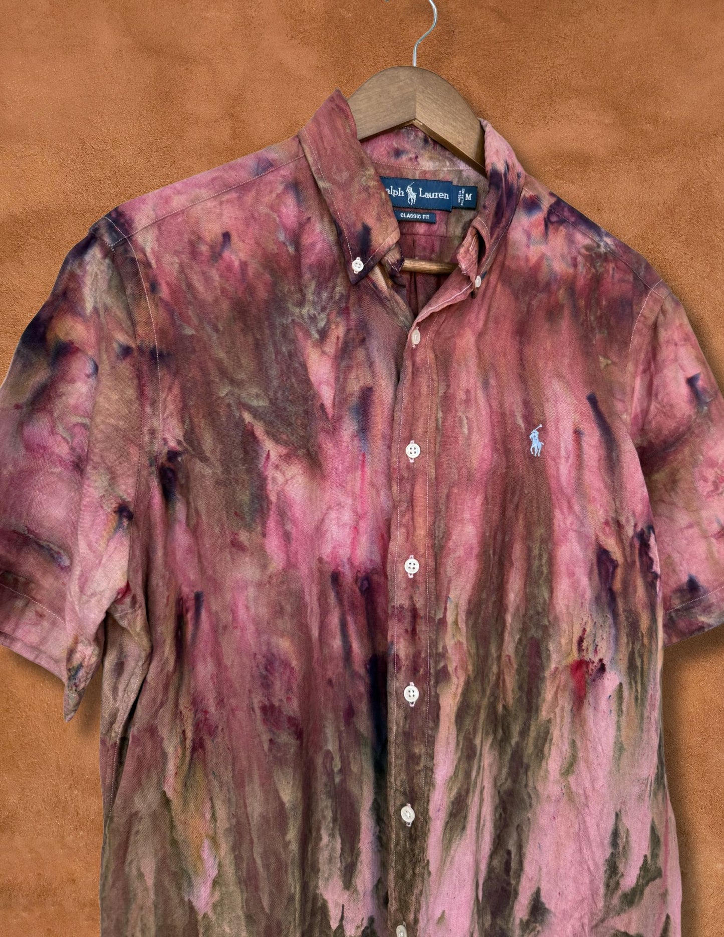 Upcycled Vintage Linen Shirt 46 x 31