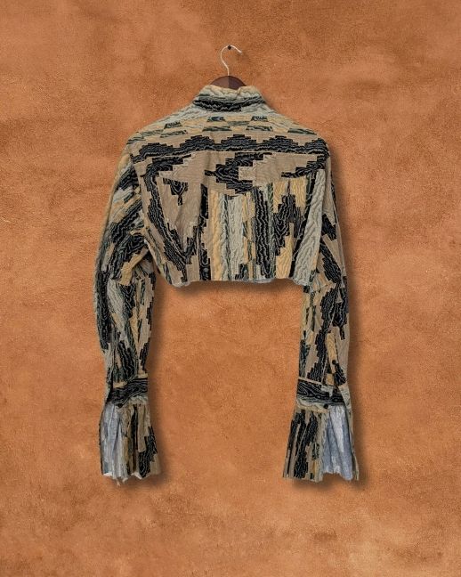 Upcycled Vintage Cropped Western Shirt