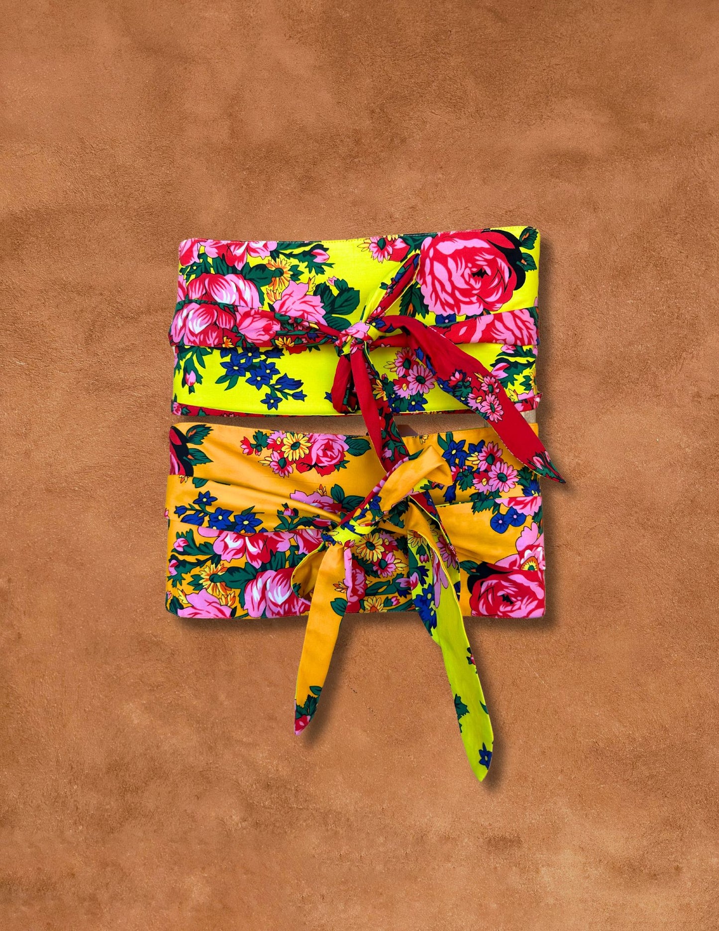 + Upcycled Floral Reversible Sash Belt +