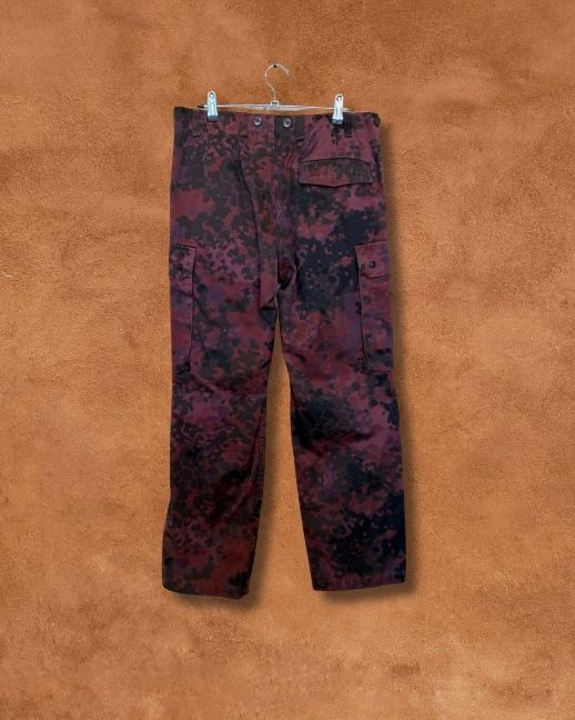 Upcycled Vintage German Pea Camo Military Pant 32 x 29