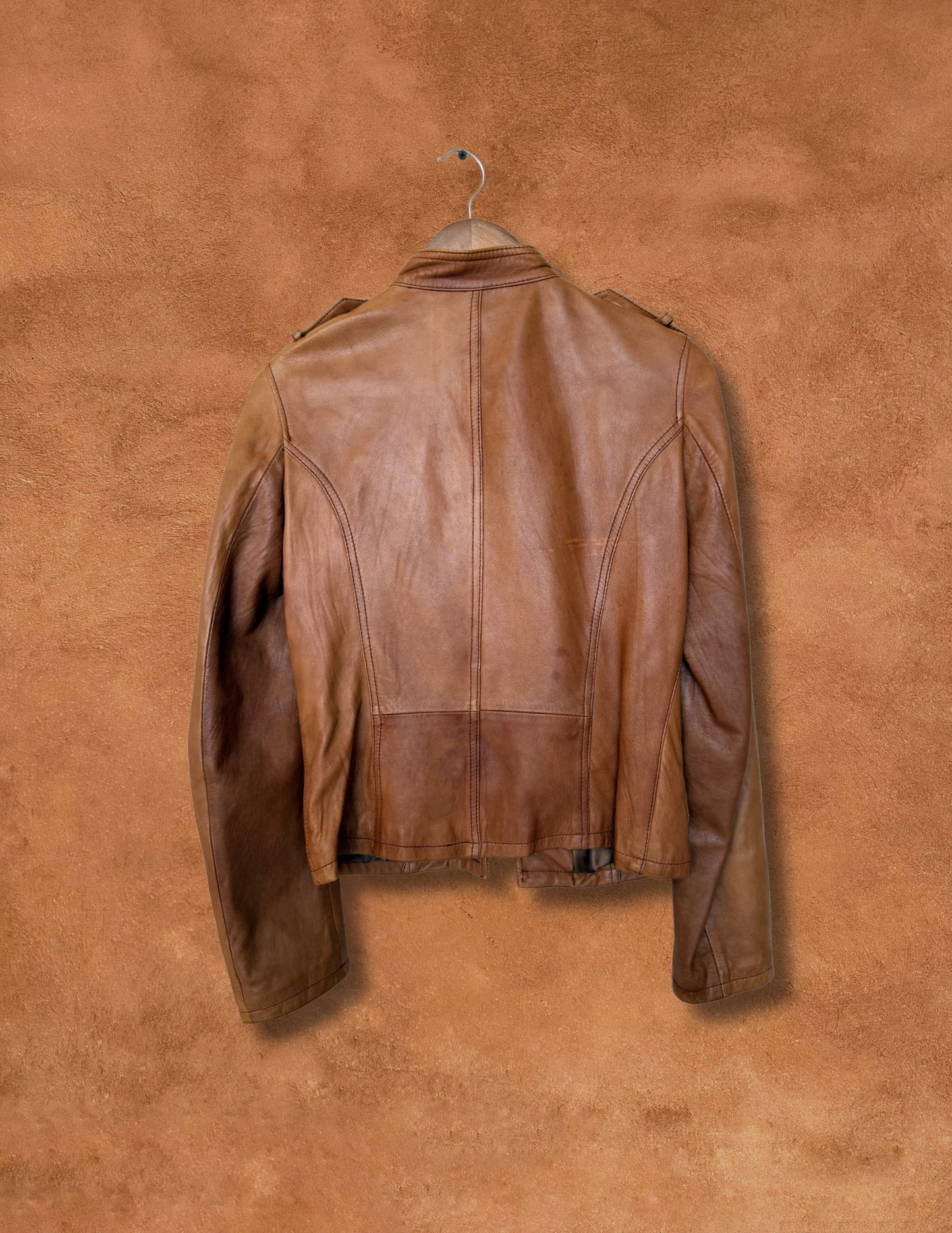 Vintage 80s Italian Leather Jacket 38 x 23