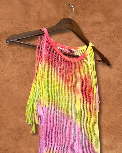 Upcycled Vintage Military Mesh Top