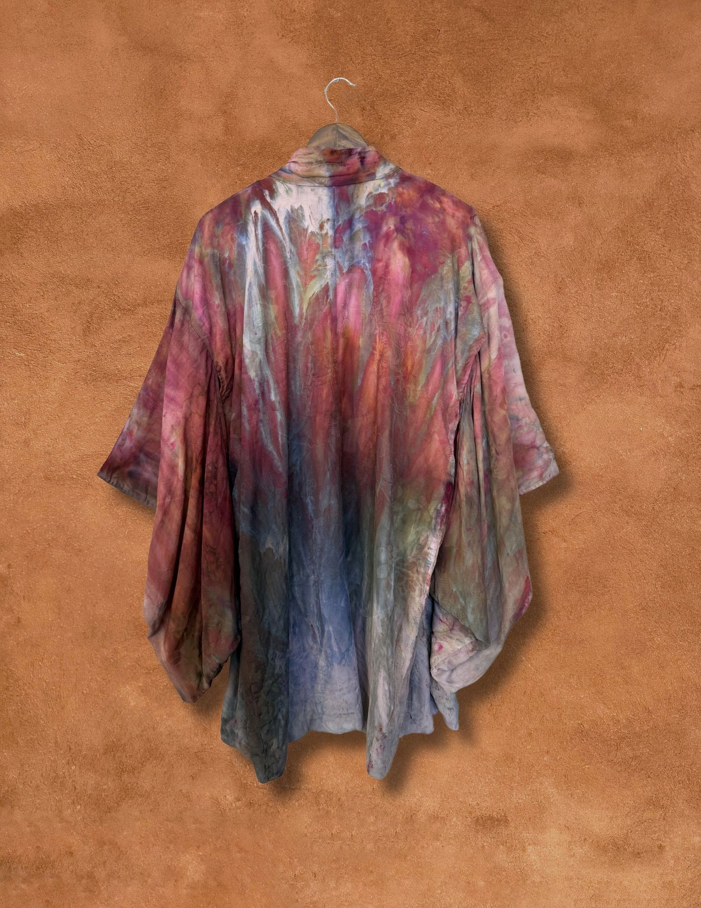 Upcycled Vintage Silk Kimono Jacket 48 x 34