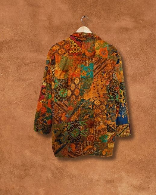 Recolorized Vintage Indonesian Batik Jacket