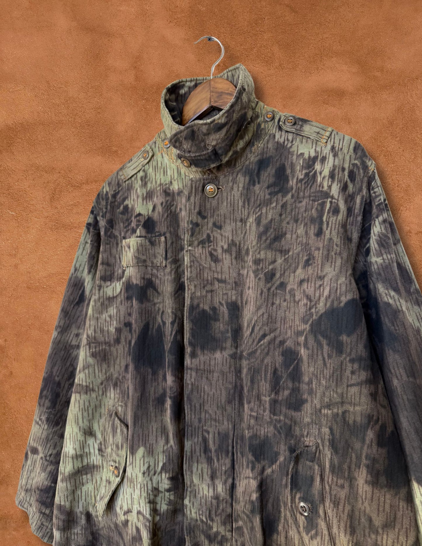 Upcycled Vintage Cotton Canvas Camo Jacket