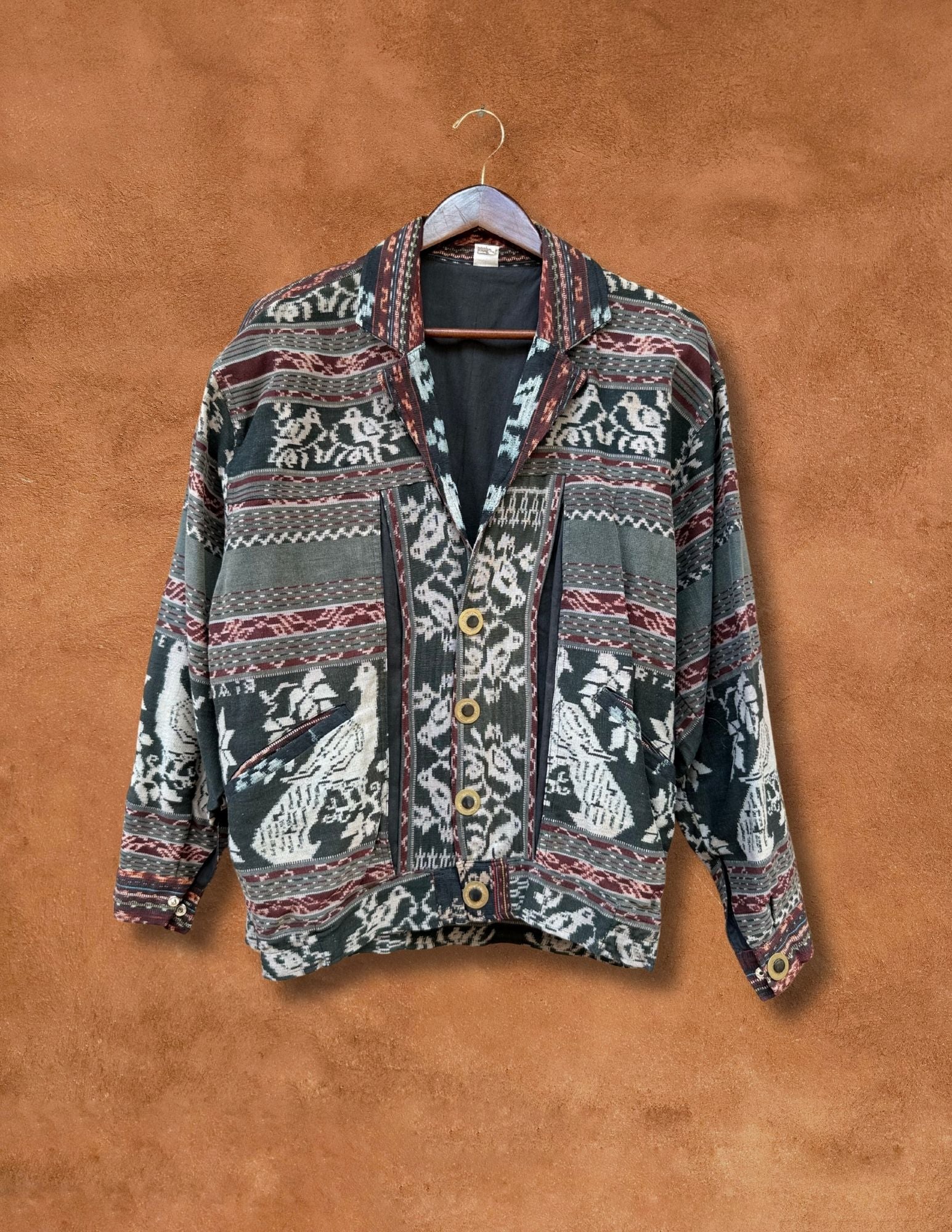 Vintage 80s Ikat Jacket