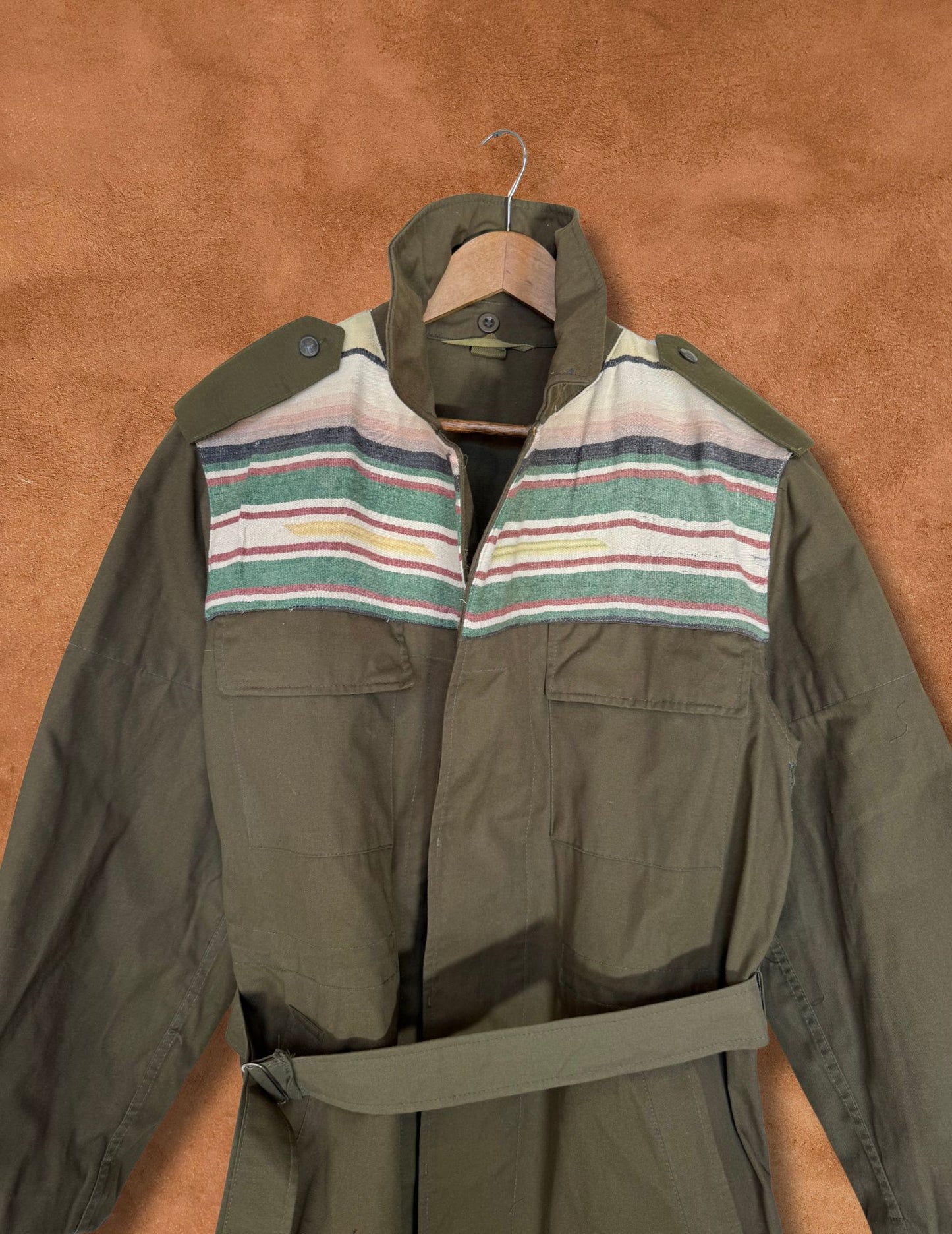 Upcycled Military Field Jacket — Midcentury Blanket Edition H