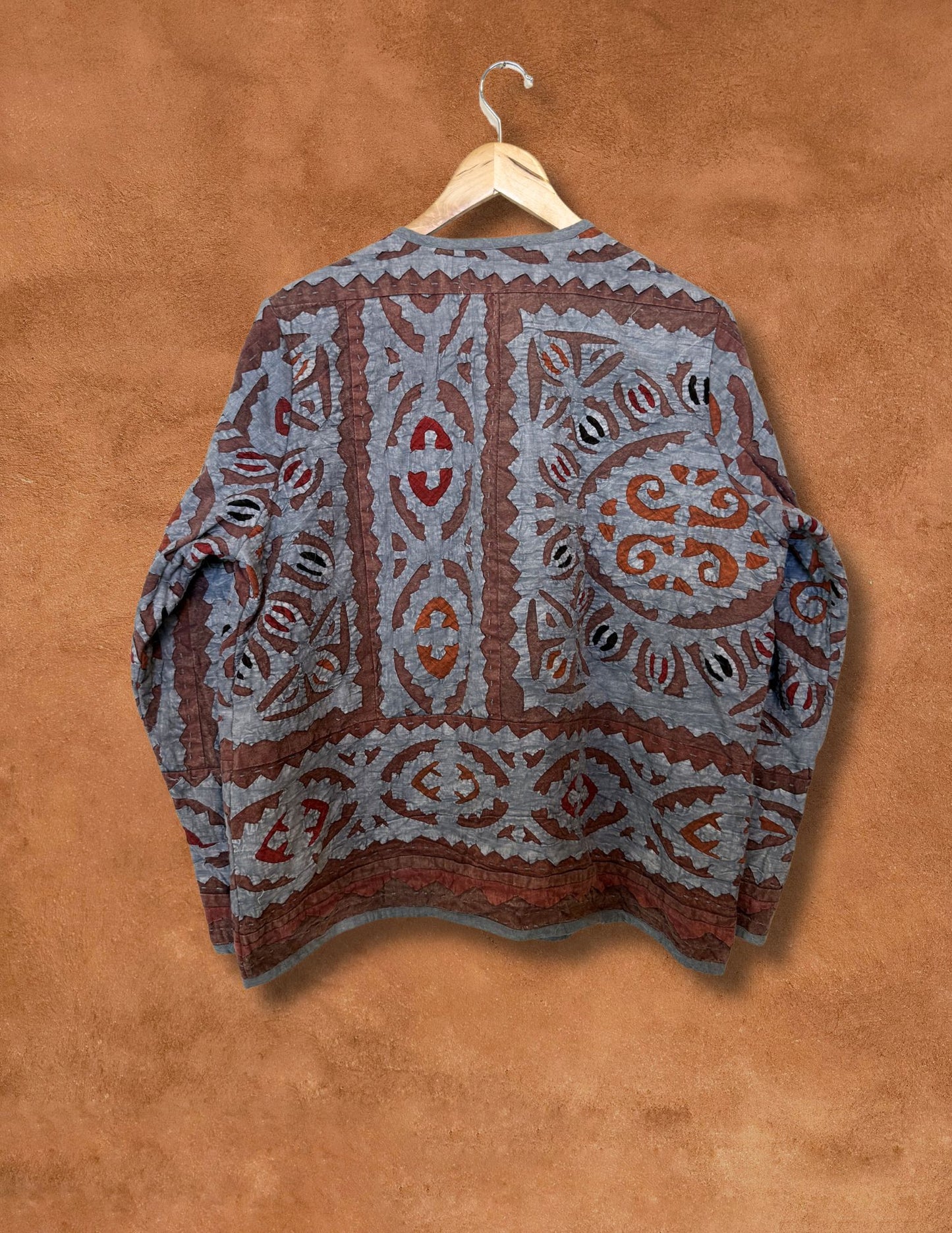 Vintage 80s Applique Folk Jacket 46 x 25