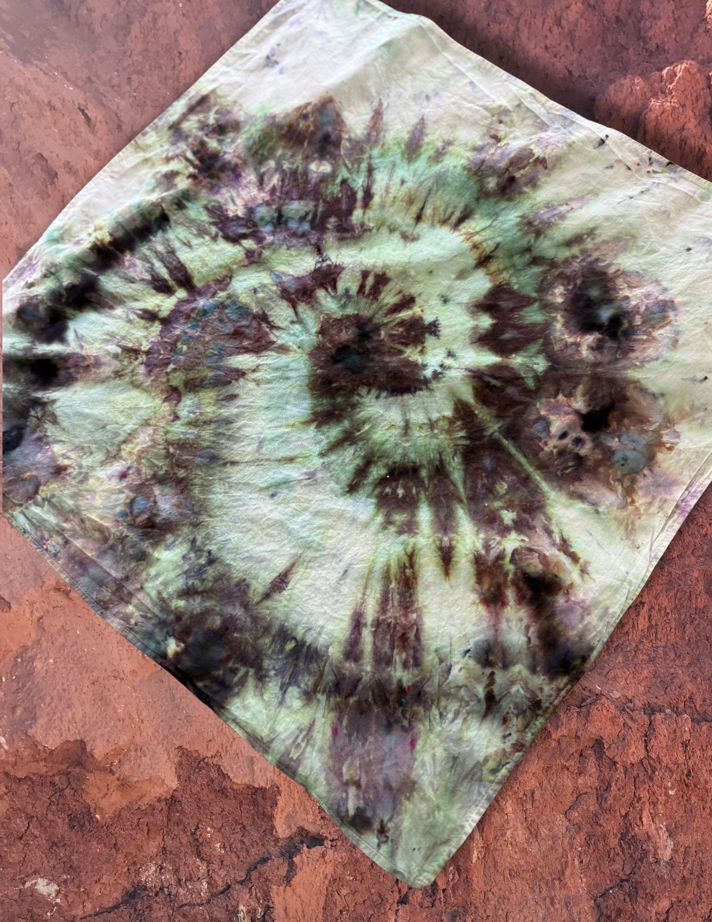 Limited Edition Hand Dyed Organic Cotton Bandana -Juniper Berry