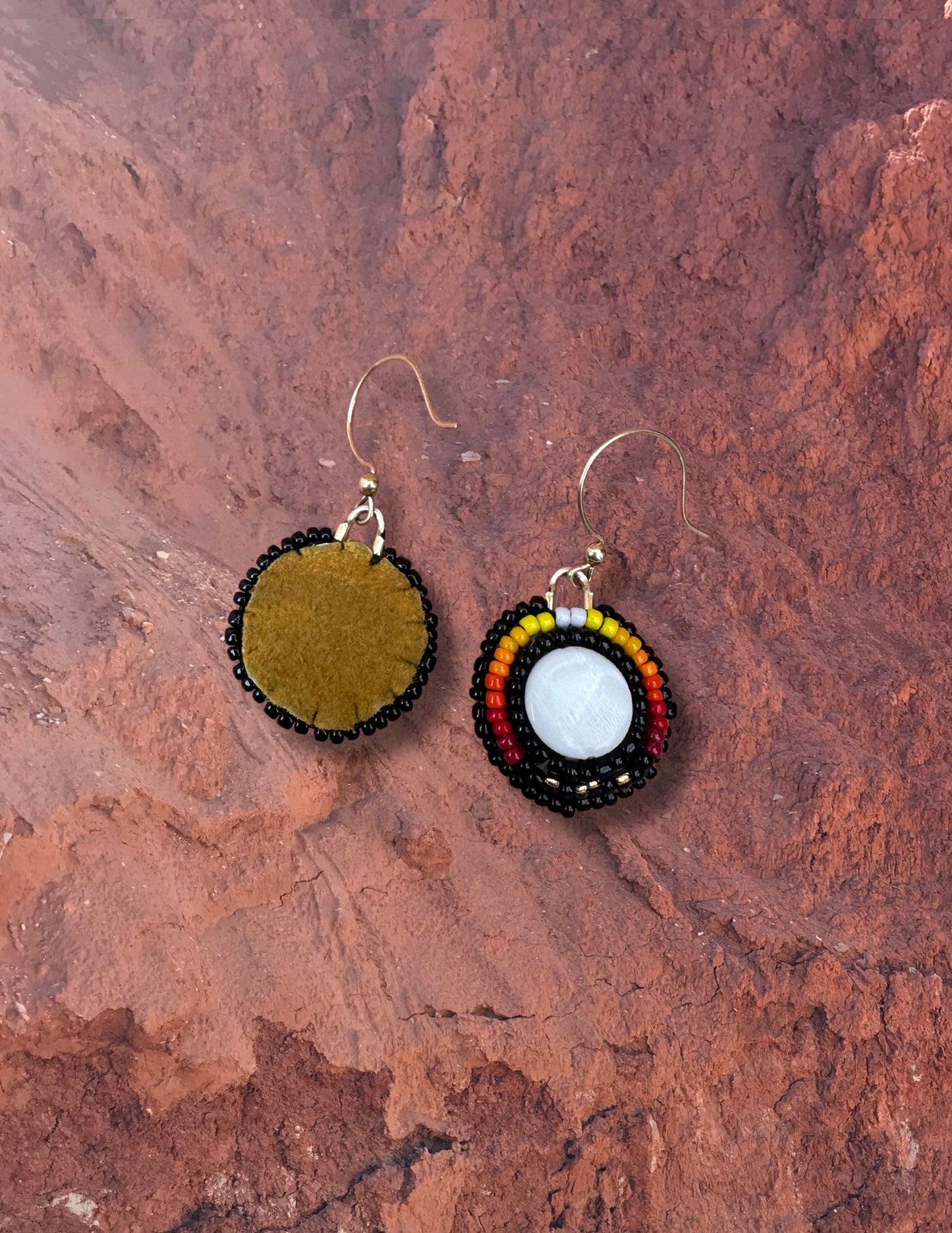 Mini Fire and Ice Beaded Earrings by Nicholas Pope