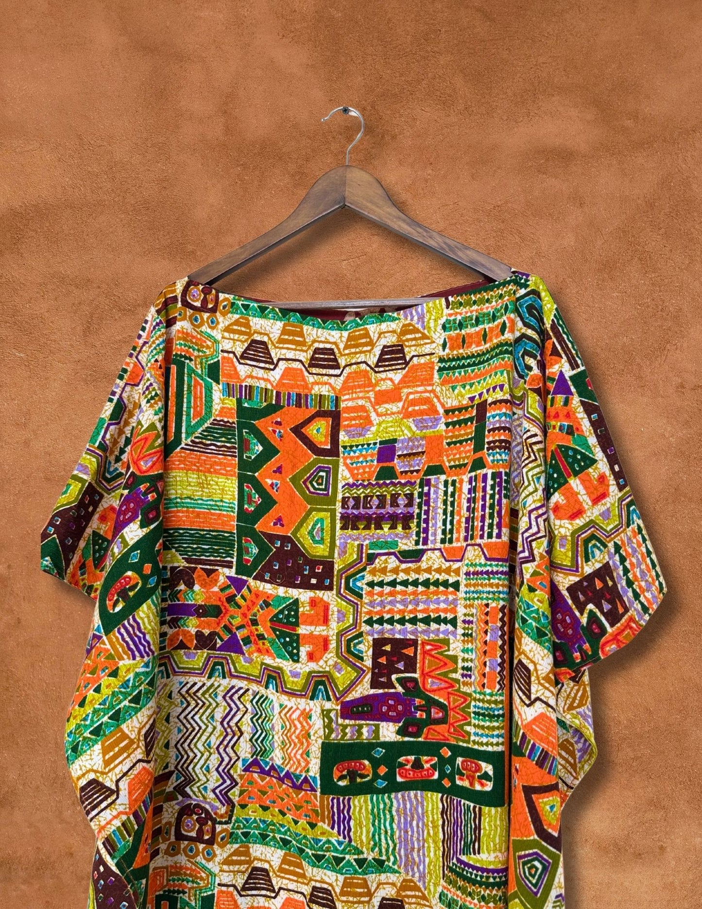 Upcycled Vintage Bark Cloth Top