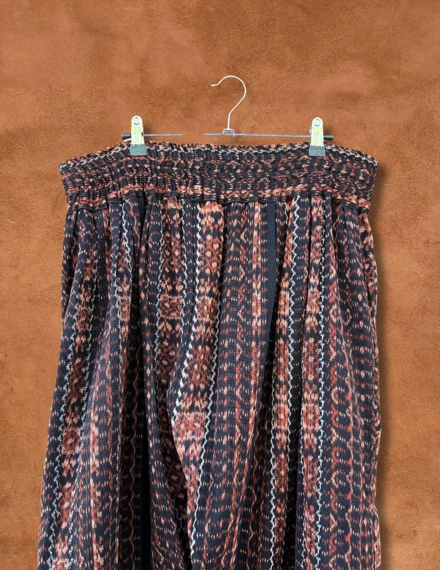 Vintage 80s Ikat Harem Pants