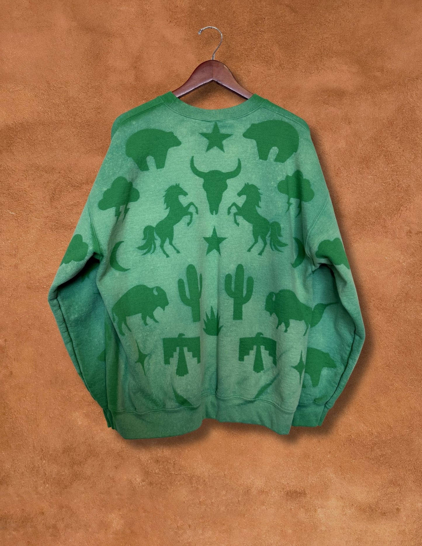 Upcycled Vintage Crew Sweatshirt- 52 x 28 Eclectic Southwest